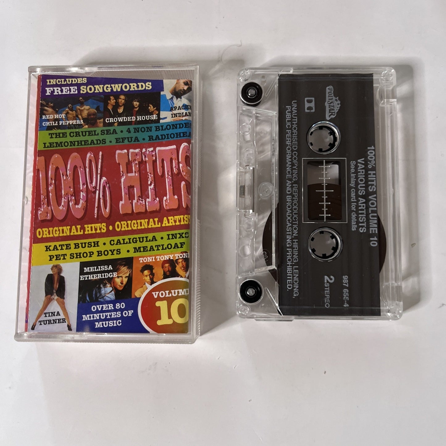 Various – 100% Hits Volume 10 (Cassette, 1993) Australia 987655-4