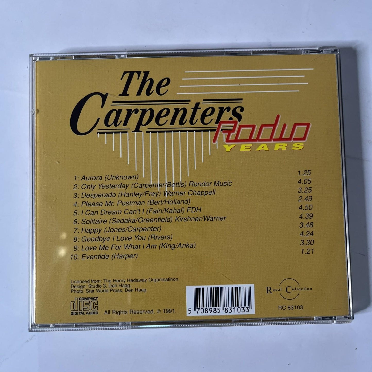 Carpenters – Radio Years (CD, 1991) Netherlands RC 83103