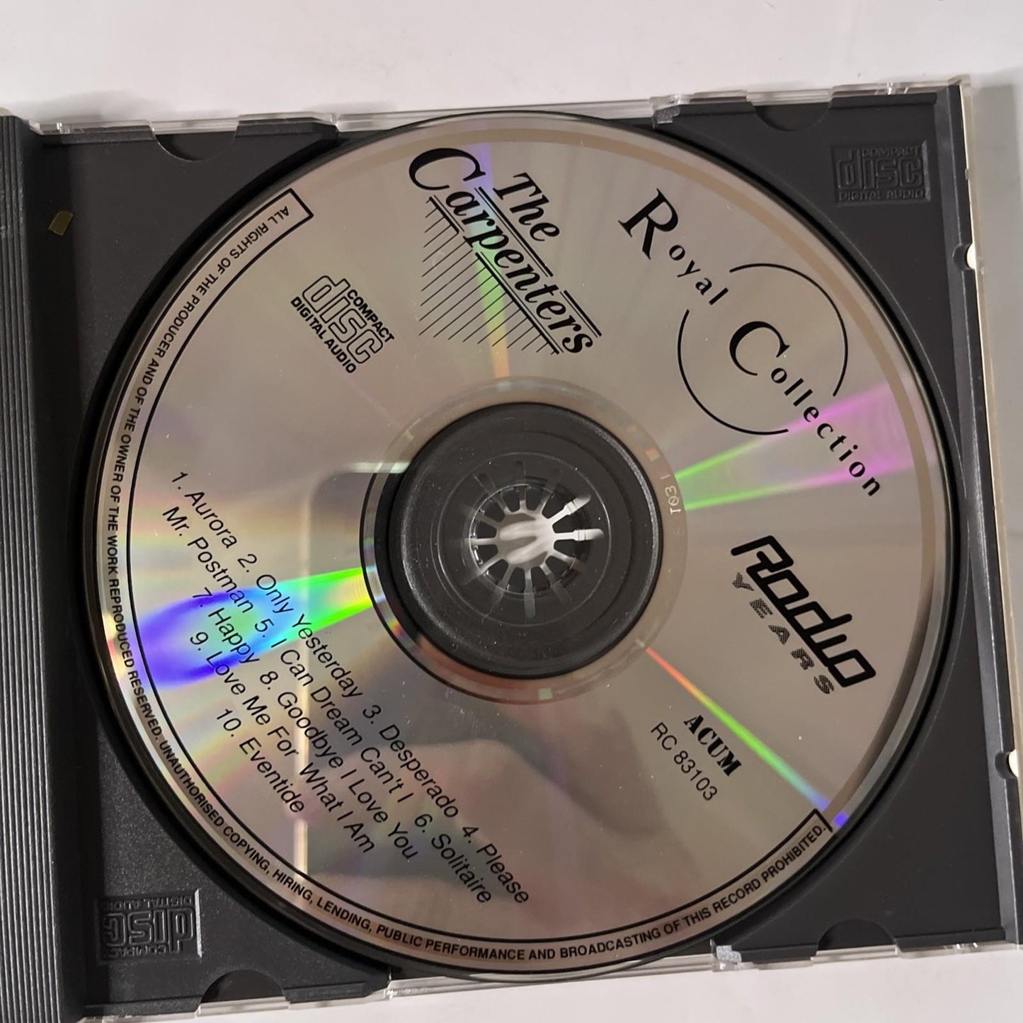 Carpenters – Radio Years (CD, 1991) Netherlands RC 83103
