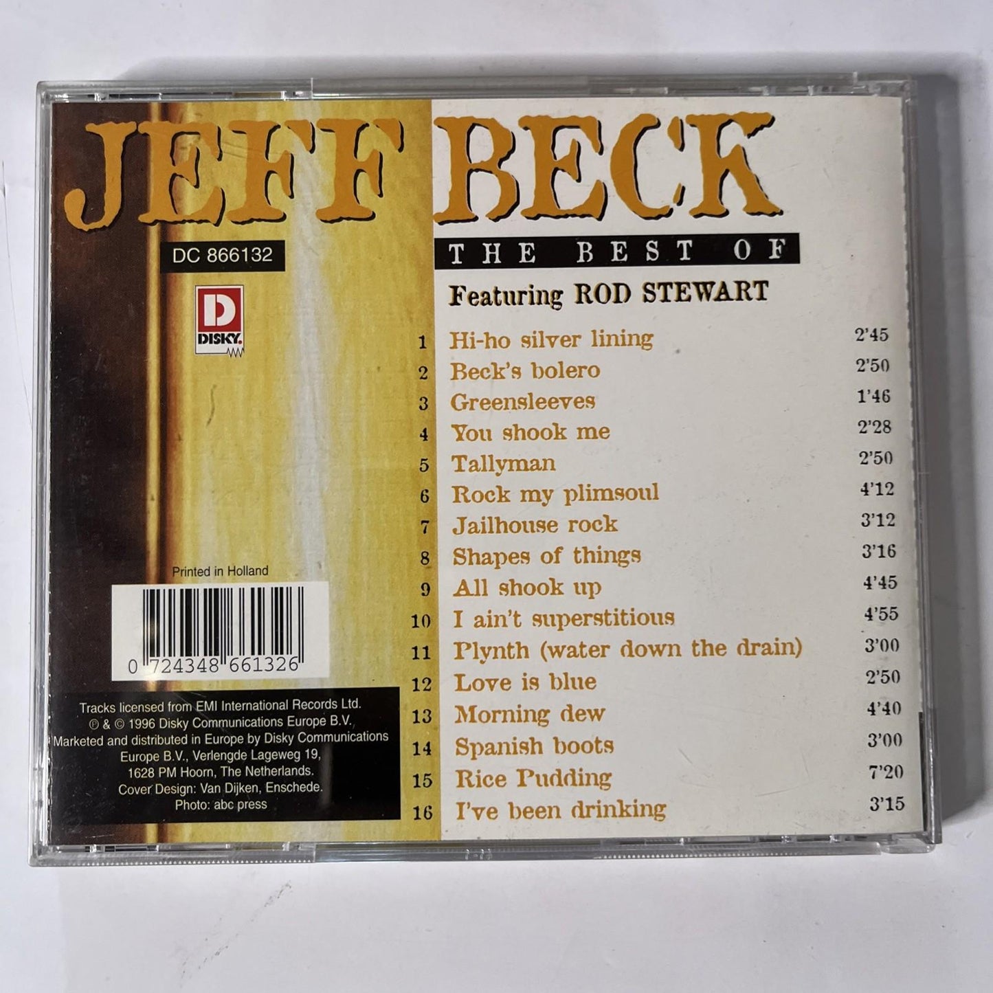 Jeff Beck, Rod Stewart – The Best Of (CD, 1996) Europe DC 866132