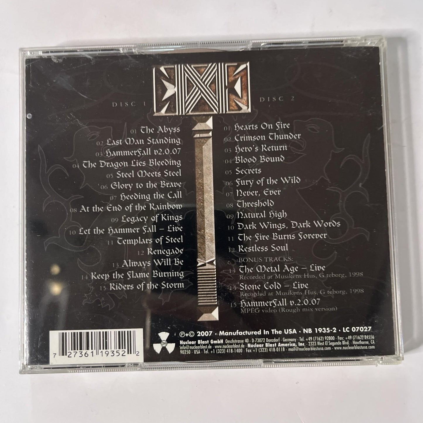 HammerFall – Steel Meets Steel (Ten Years Of Glory) (CD, 2007, 2-Disc) NB 1935-2