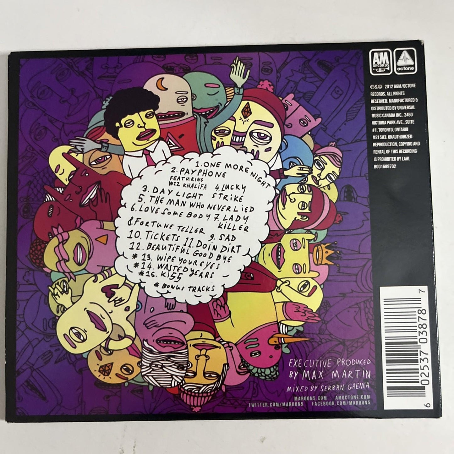 Maroon 5 – Overexposed (CD, 2012) Canada Digipak B001689702