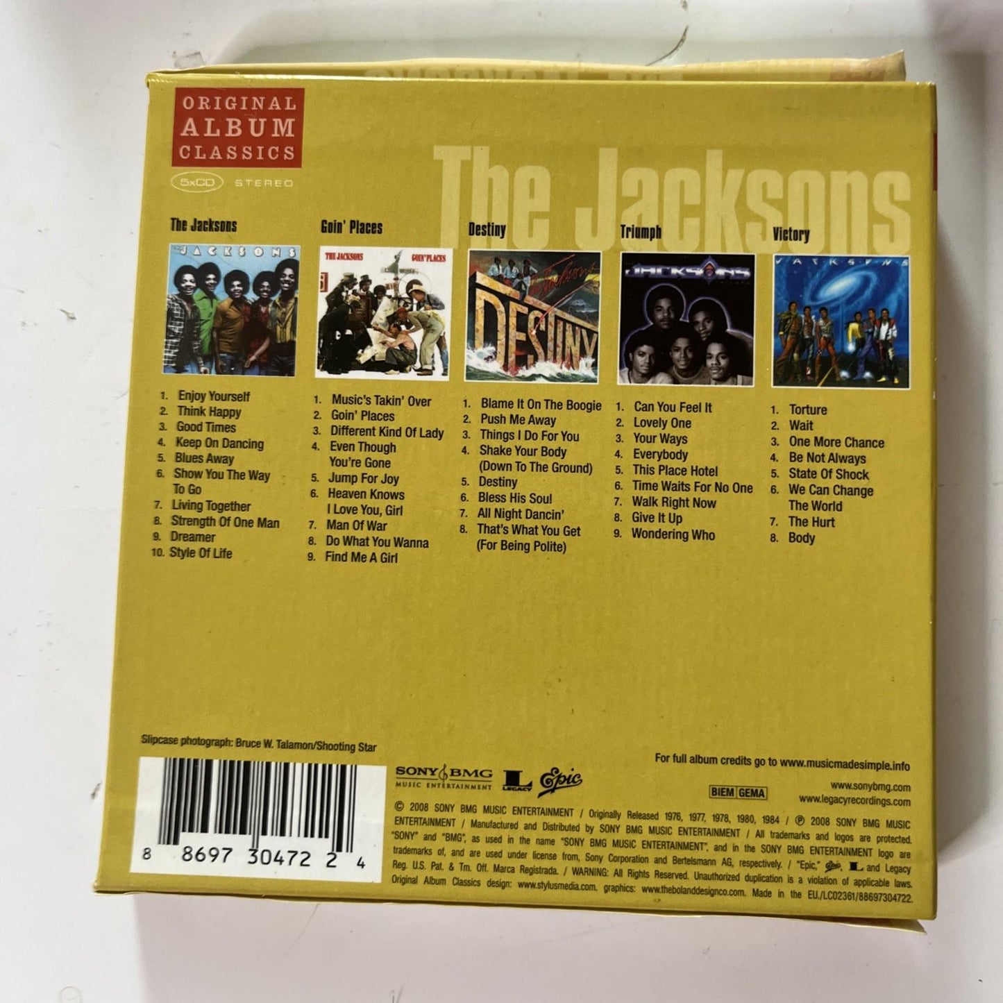 The Jacksons – Original Album Classics (Box Set, CD, 2008, 5-Disc) Europe