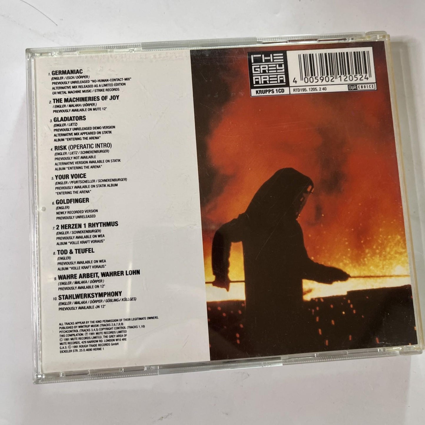 Die Krupps – Metall Maschinen Musik · 91-81 Past Forward (CD, 1991) KRUPPS 1CD