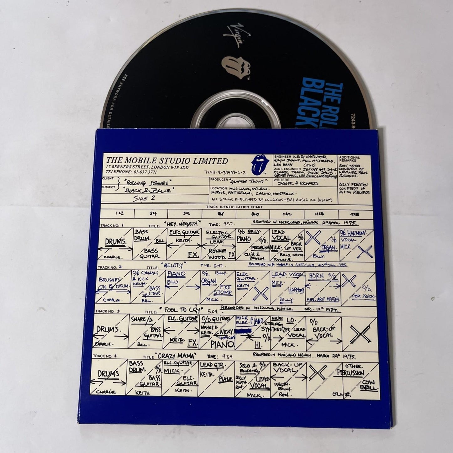 The Rolling Stones – Black And Blue (CD, 1994) Digikase Collector's Edition