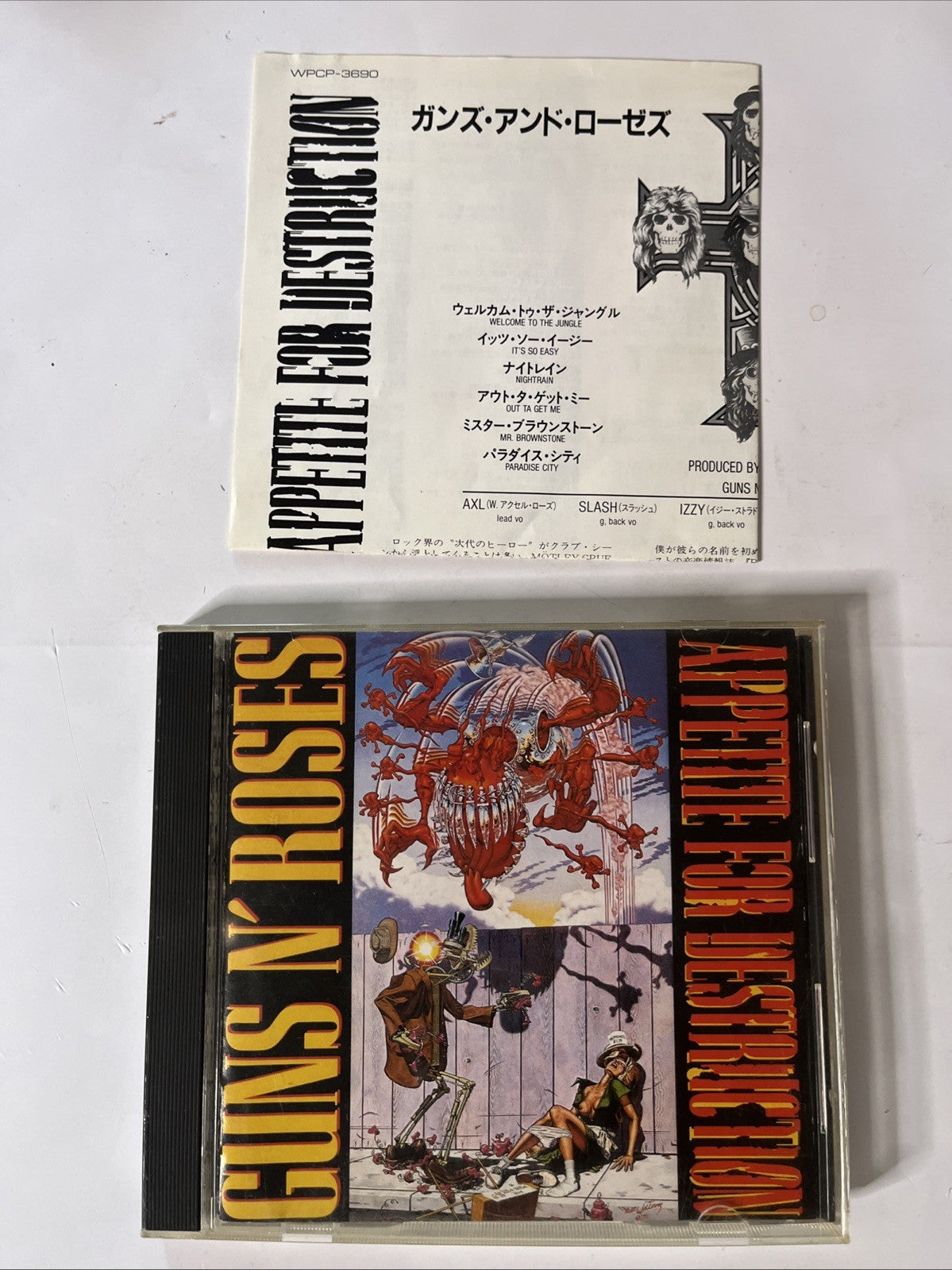 Guns N' Roses – Appetite For Destruction (CD, 1990) Japan Original Artwork