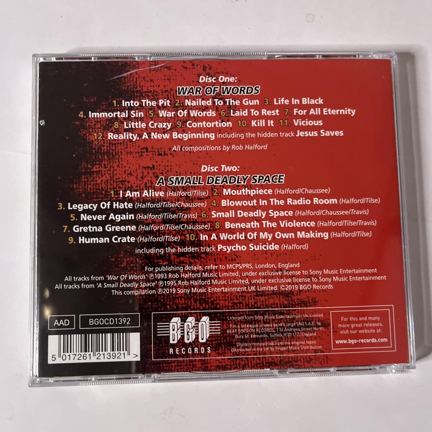 Fight – War Of Words * A Small Deadly Space (CD, 2019, 2-Disc) UK BGOCD1392