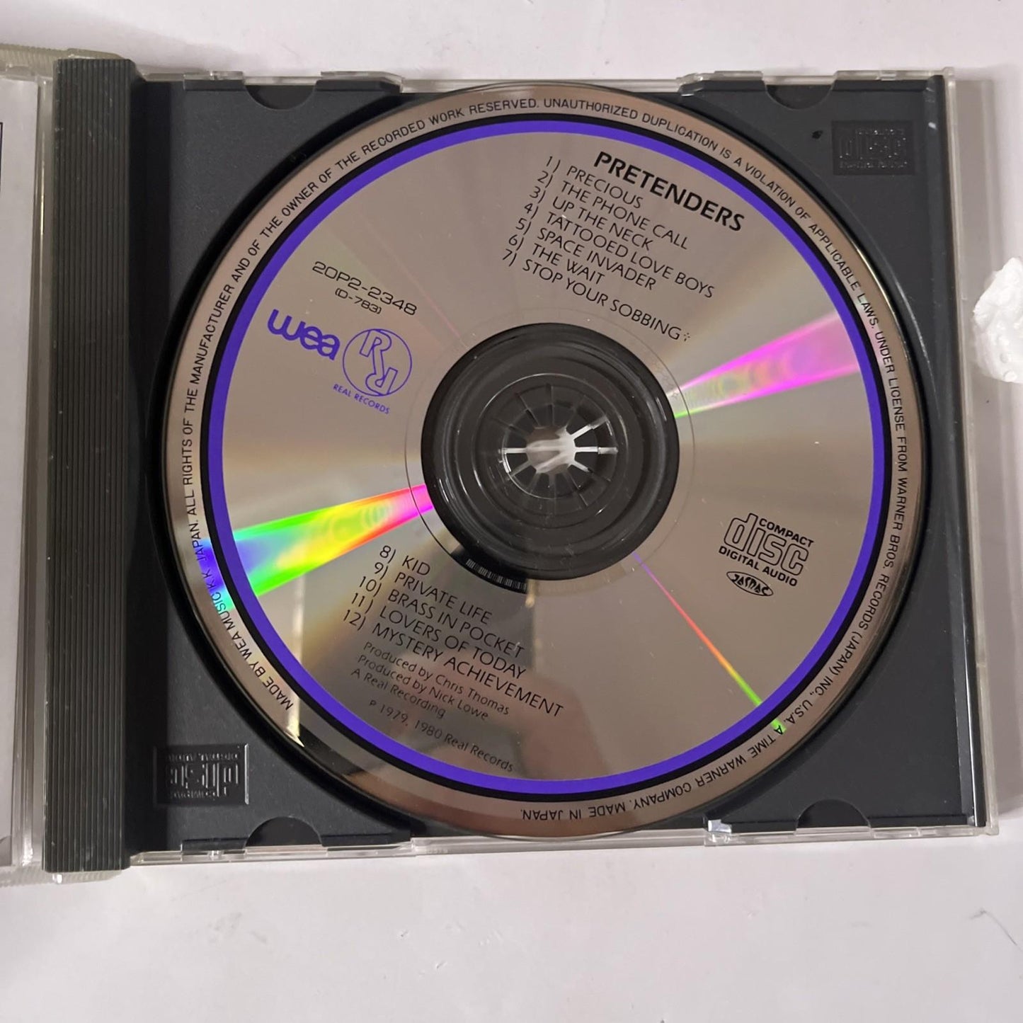 The Pretenders – Pretenders (CD, 1988) Japan Obi 20P2-2348