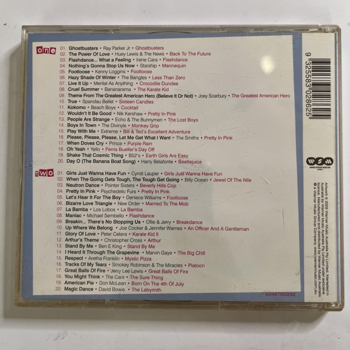 Various – 80's Movies Soundtrack Class Reunion (CD, 2005, 2-Disc) Australia