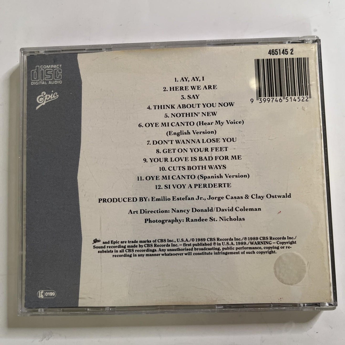 Gloria Estefan – Cuts Both Ways (CD, 1996) Australia 465145 2