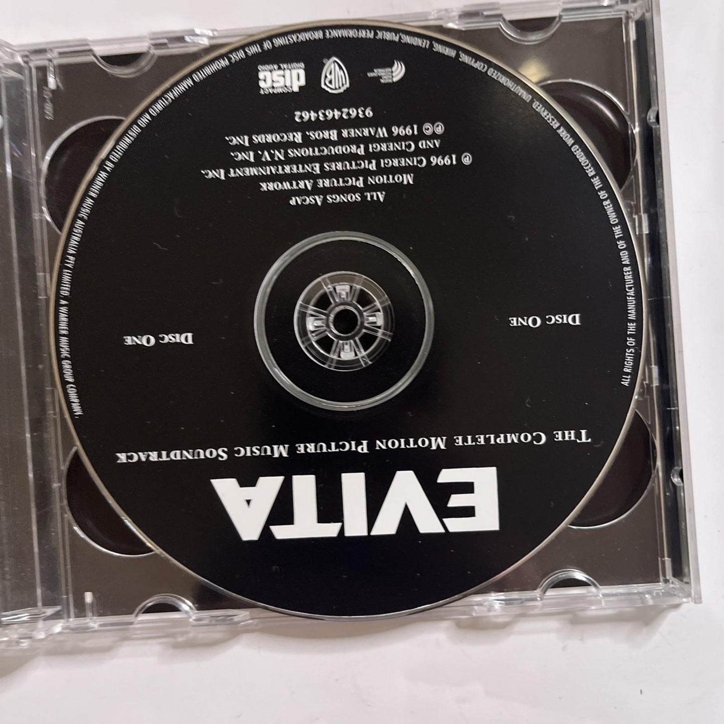 Evita (The Motion Picture Music Soundtrack) (CD, 1996, 2-Disc) Australia