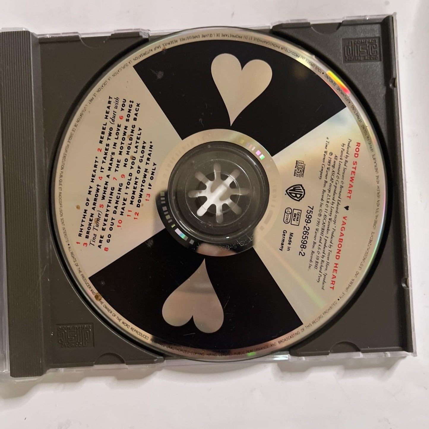 Rod Stewart – Vagabond Heart (CD, 1991) Germany 7599-26598-2