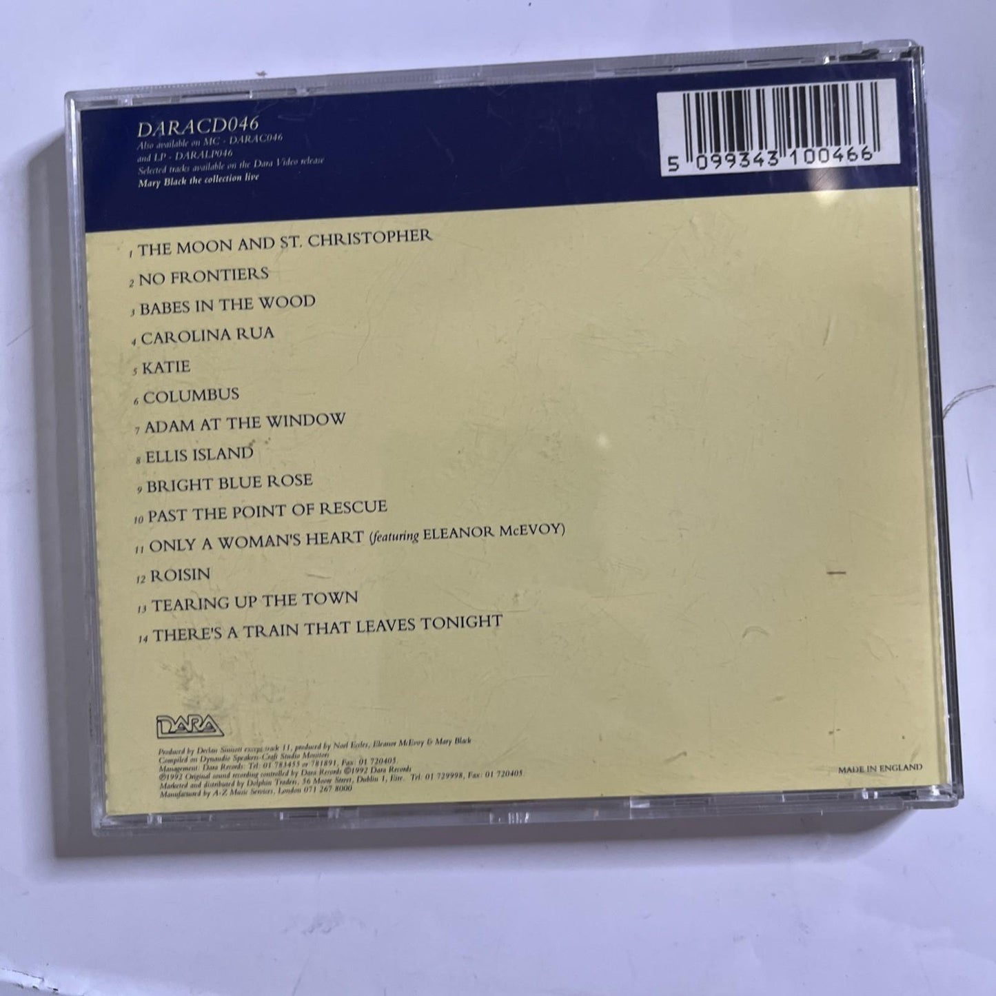 Mary Black – The Collection (CD, 1992) Ireland DARACD046