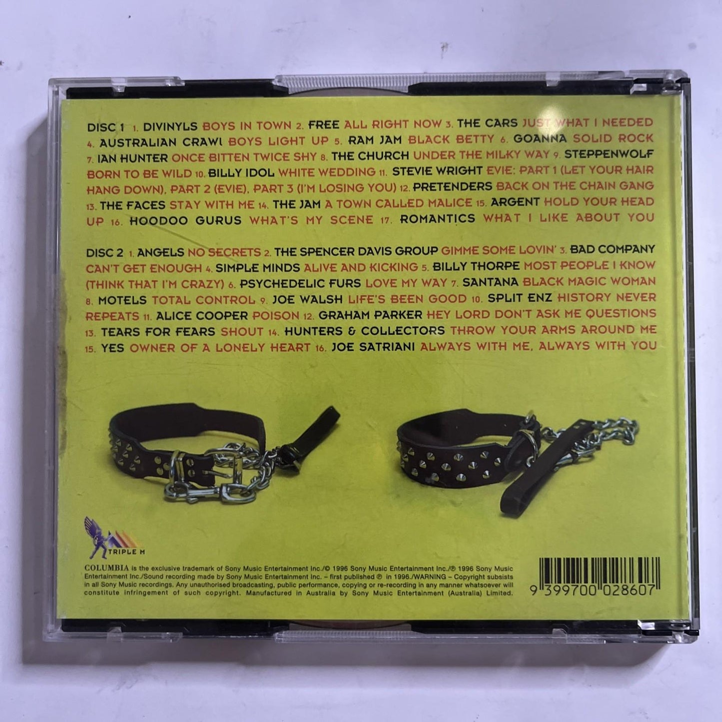 Various – Triple M Unleashed (CD, 1996, 2-Disc) Australia 486583 2