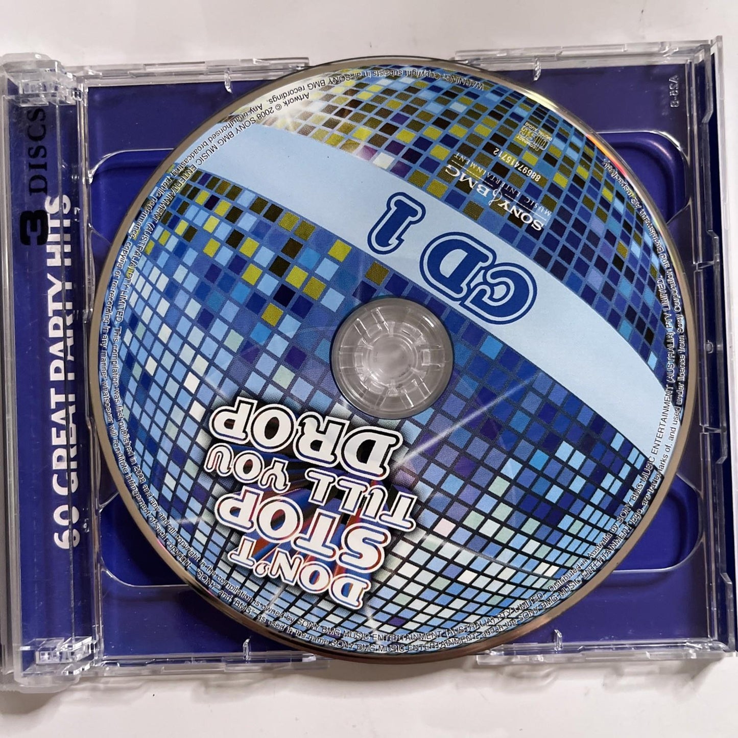 Various – Don't Stop Till You Drop - 60 Great Party Hits (CD, 2008, 3-Disc)