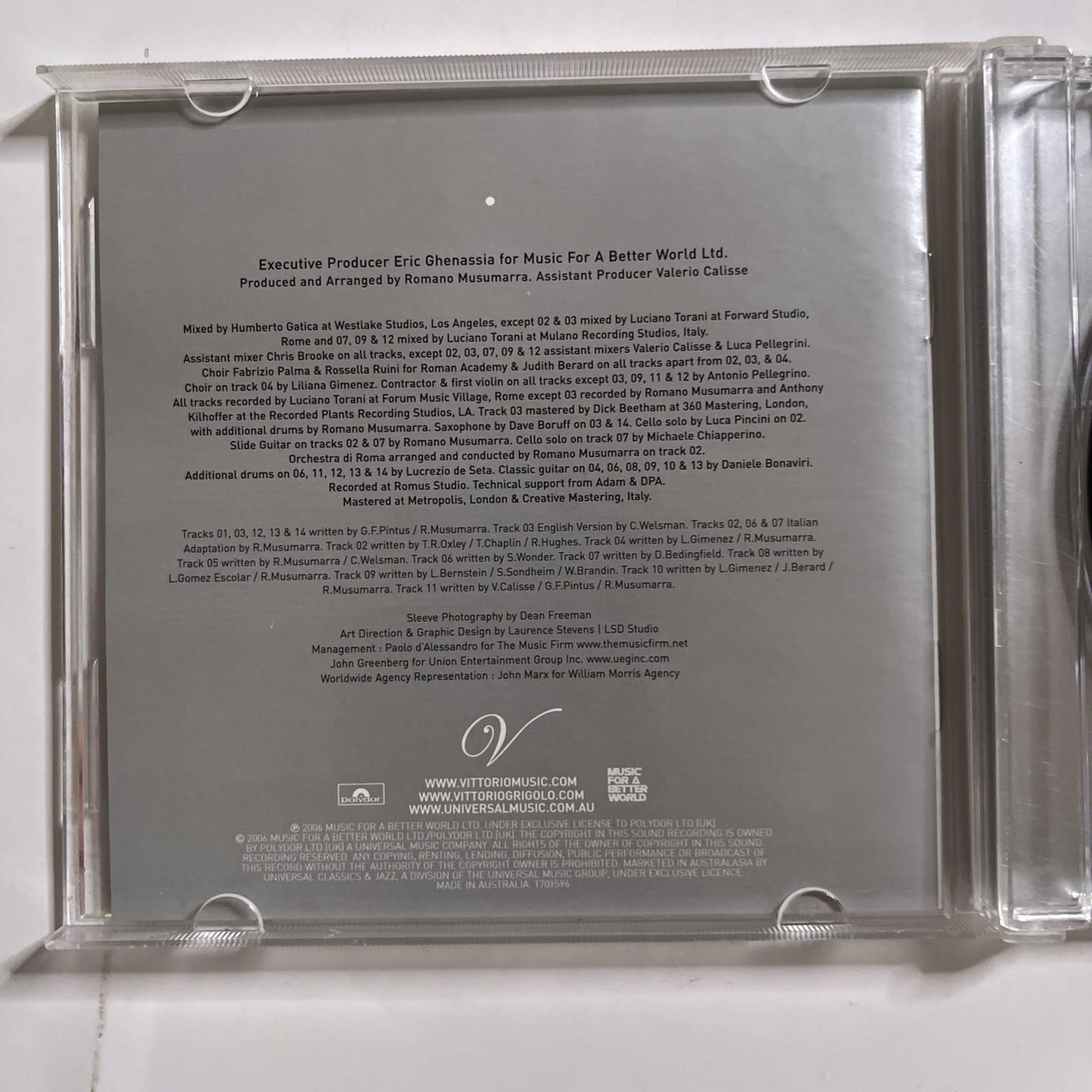 Vittorio Grigolo – In The Hands Of Love (CD, 2006) Australia Special Edition