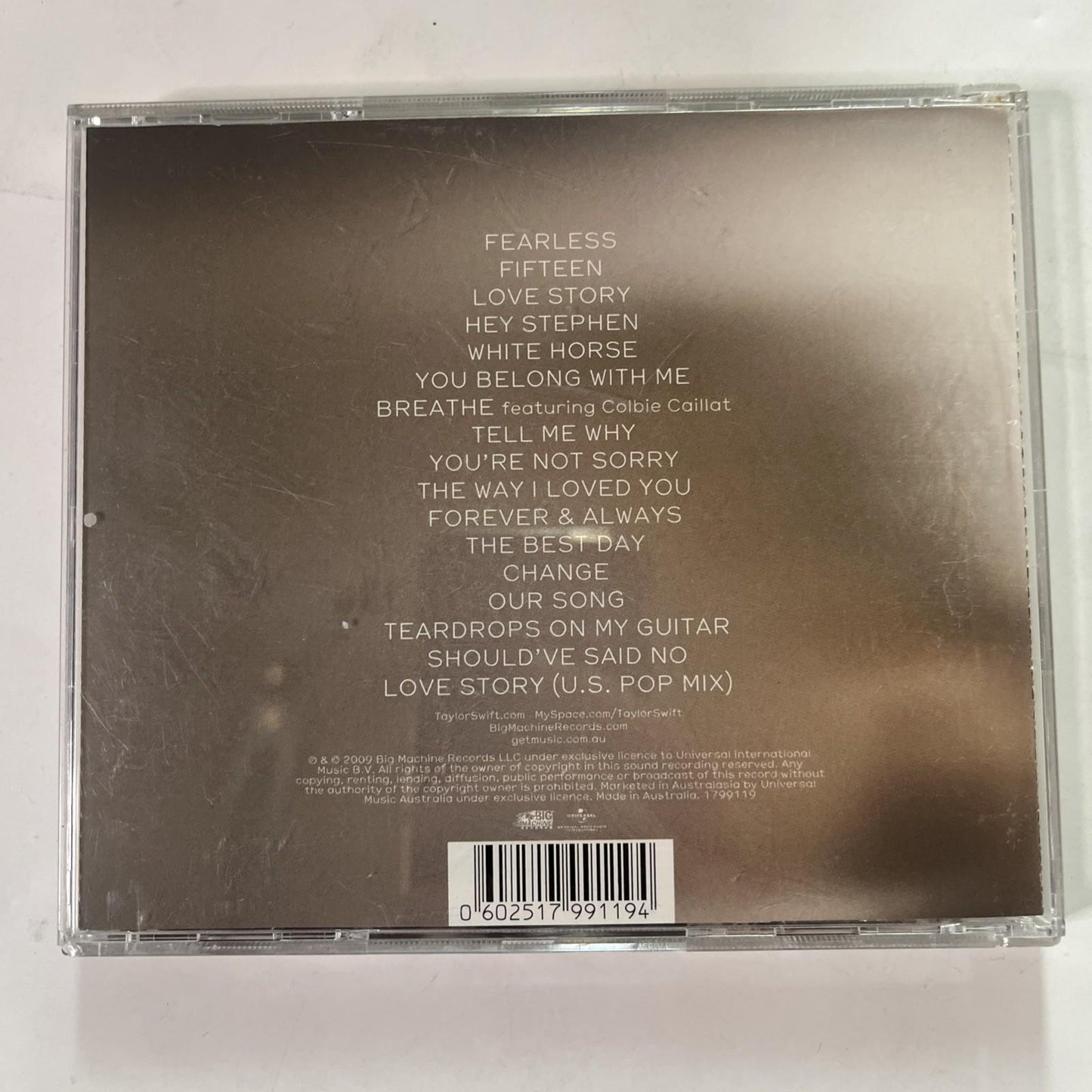 Taylor Swift – Fearless (CD, 2009) Australasia 1799119