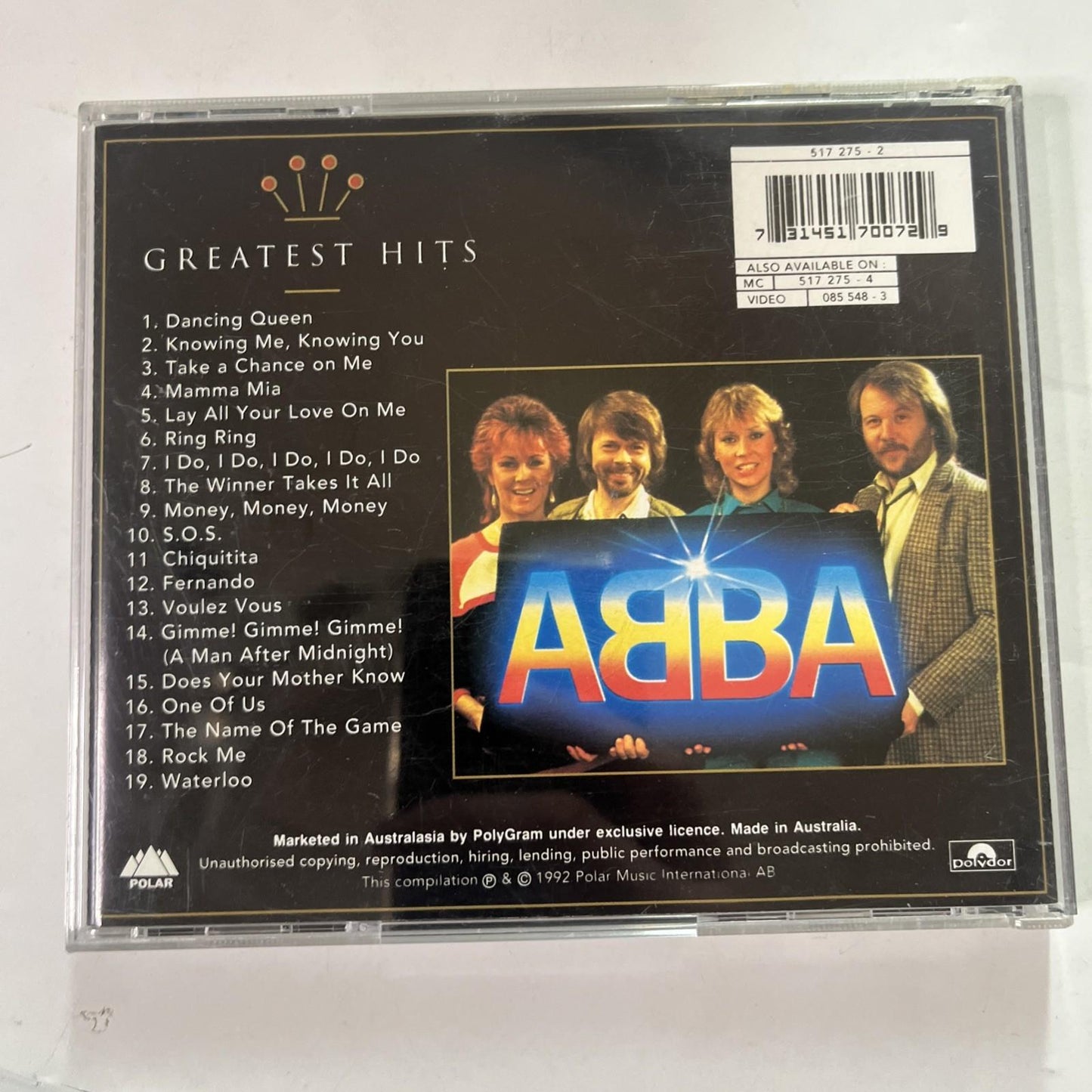 ABBA – Gold - Greatest Hits (CD, 1992) Australasia 517 275-2