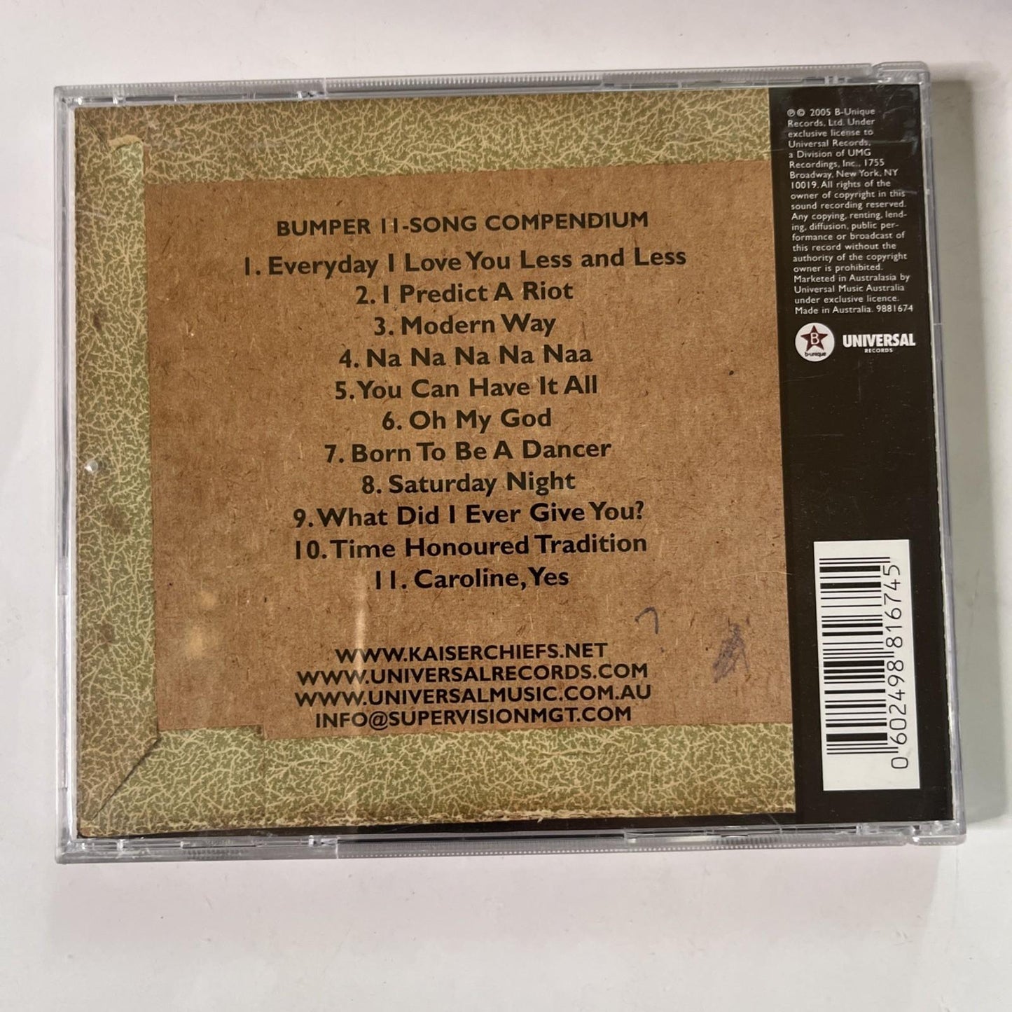 Kaiser Chiefs – Employment (CD, 2005) Australasia 9881674