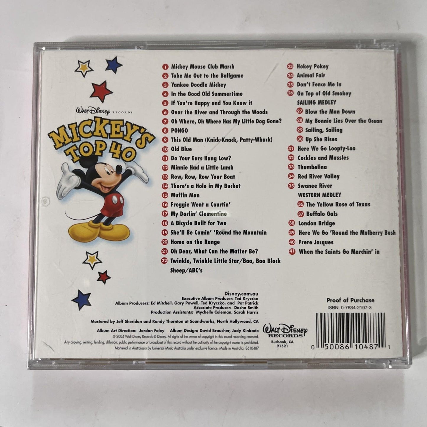Disney Best Of Children's Favorites - Mickey's Top 40 Tunes (CD, 2004) US -7