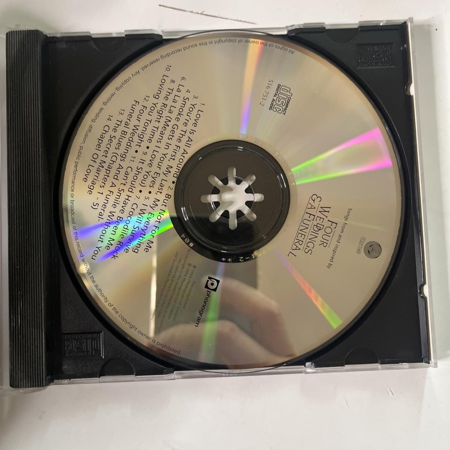 Four Weddings & A Funeral Soundtrack OST (CD, 1994)