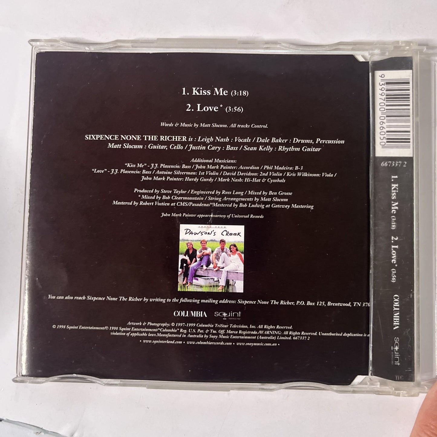 Sixpence None The Richer – Kiss Me (CD, 1999) Australia 667337 2