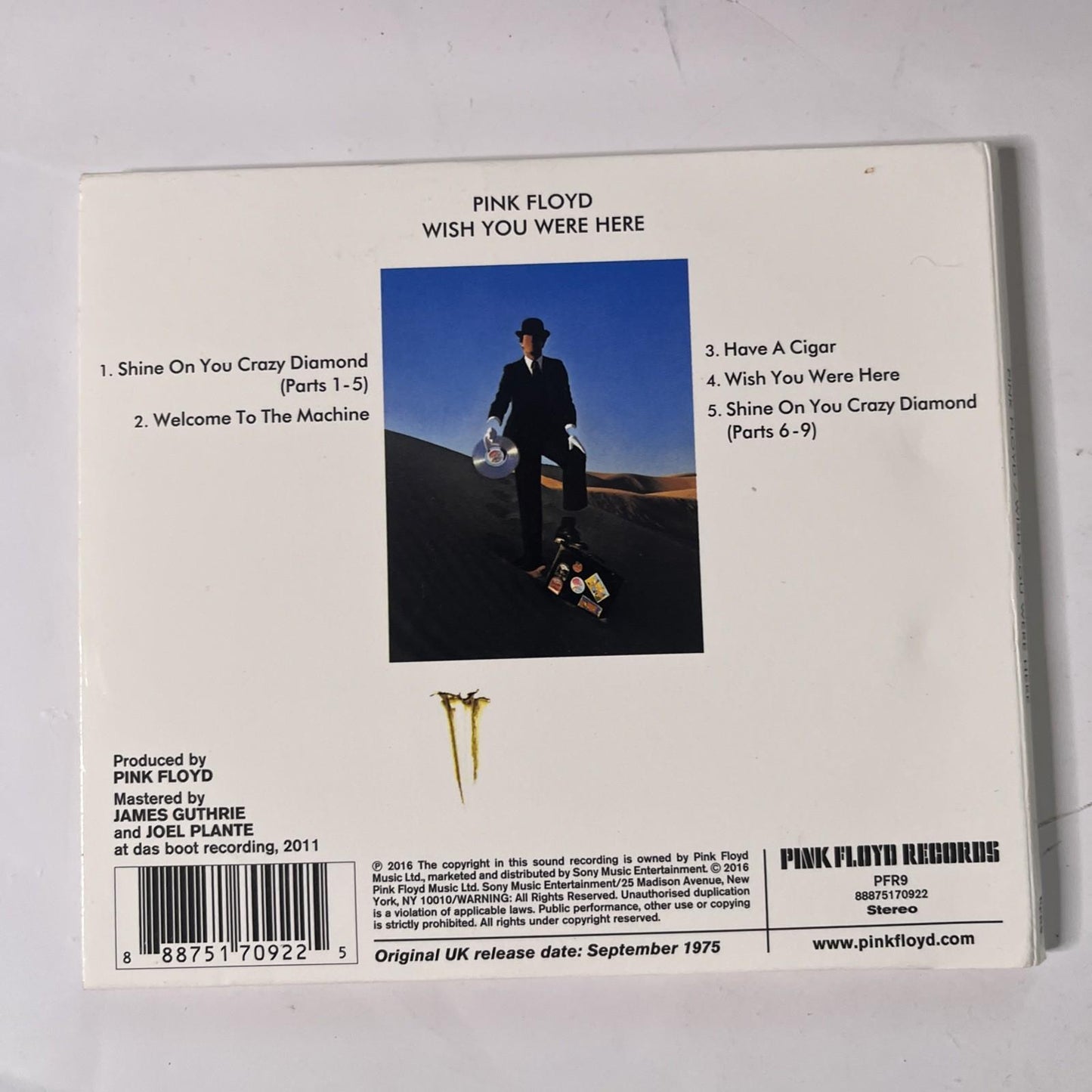 Pink Floyd – Wish You Were Here (CD, 2016) US Cardboard Gatefold PFR9