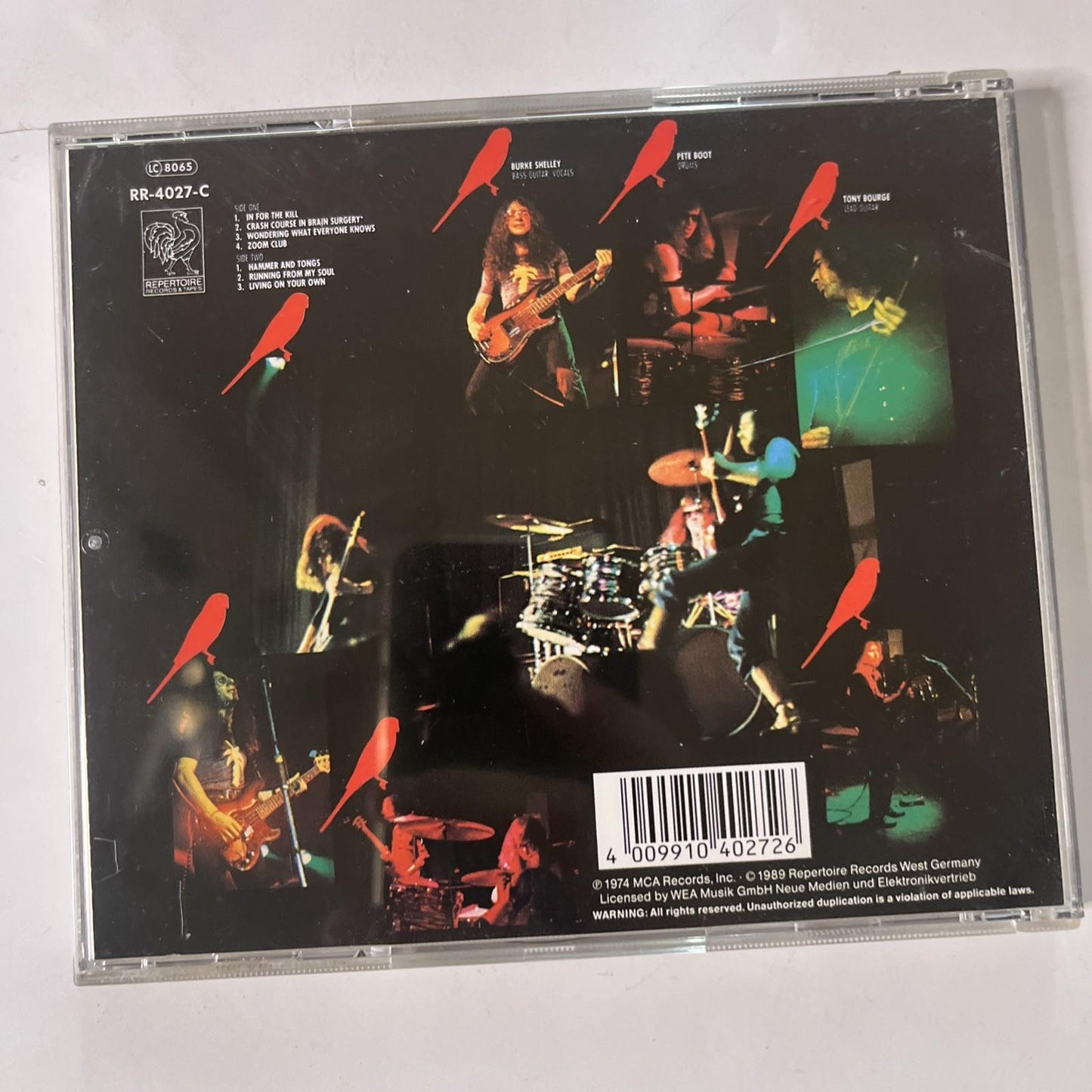 Budgie – In For The Kill (CD, 1989) Germany RR 4027-C