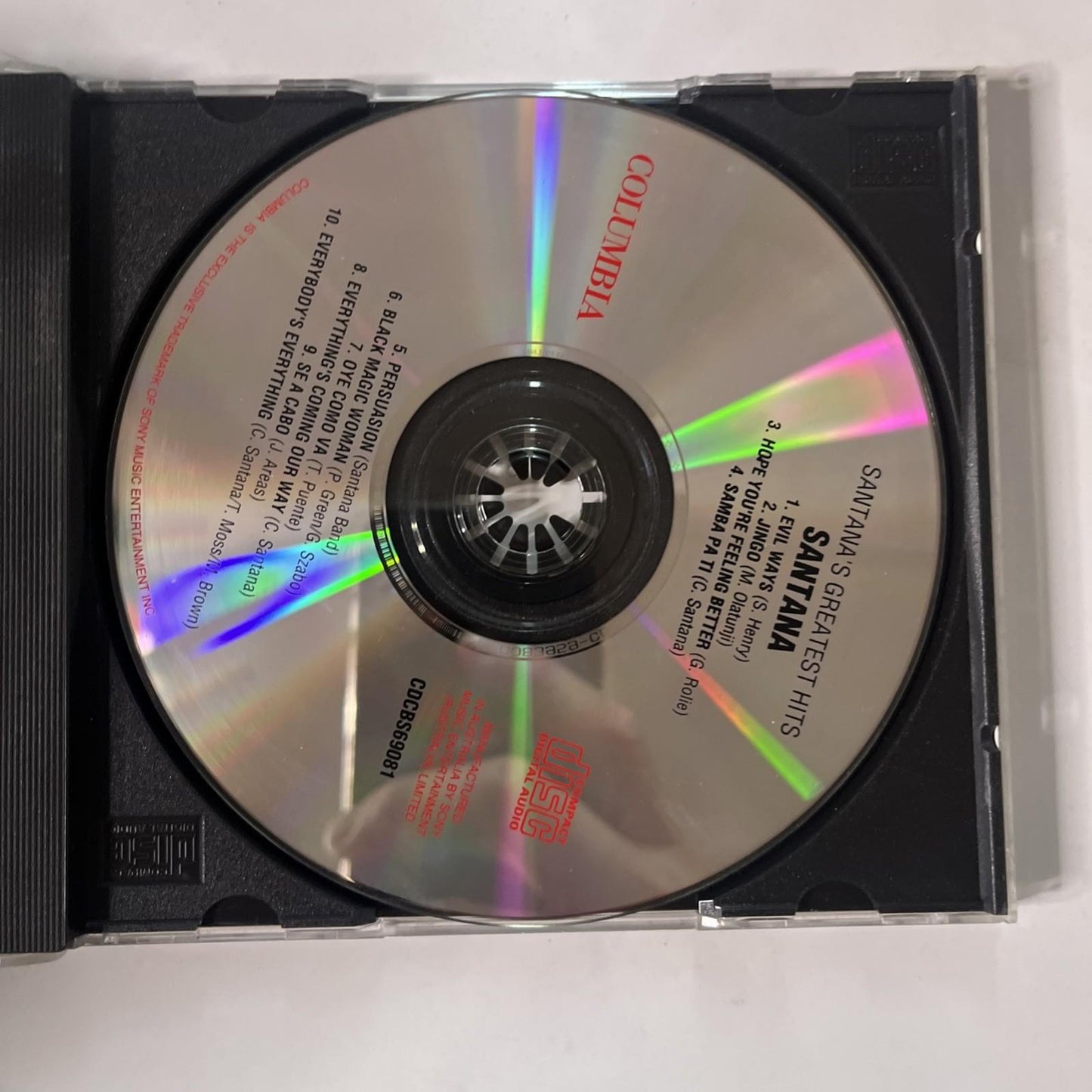 Santana – Santana's Greatest Hits (CD) Australia CDCBS 69081
