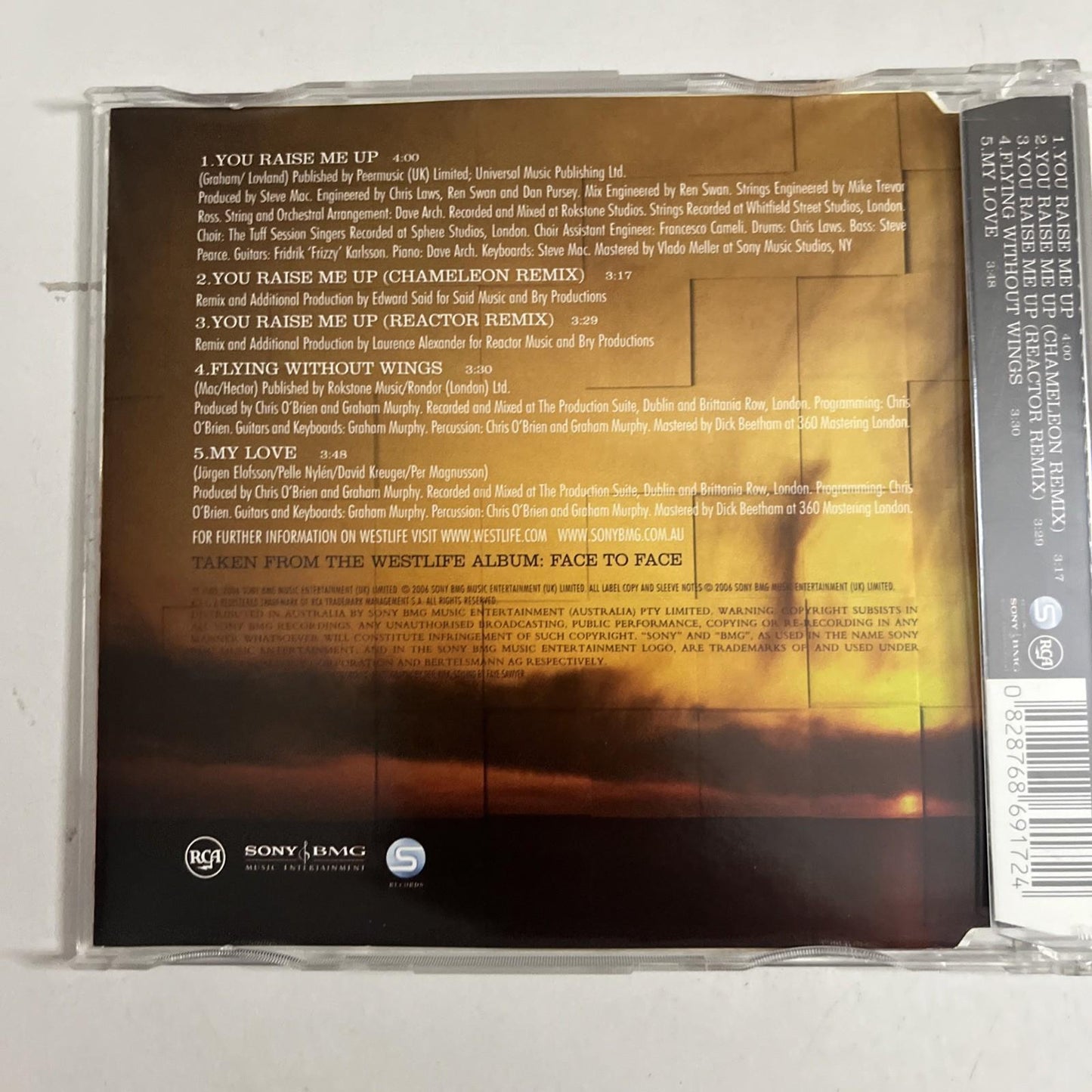 Westlife – You Raise Me Up (CD, 2006) Australia 82876869172