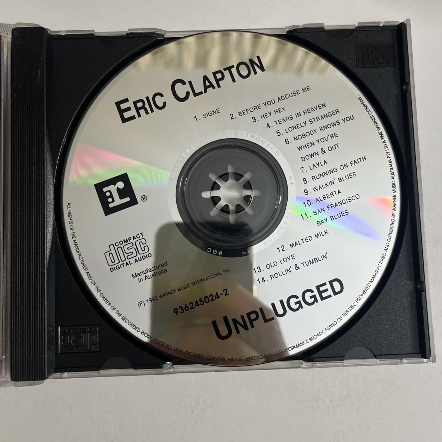 Eric Clapton – Unplugged (CD, 1992) Australia 9362450242