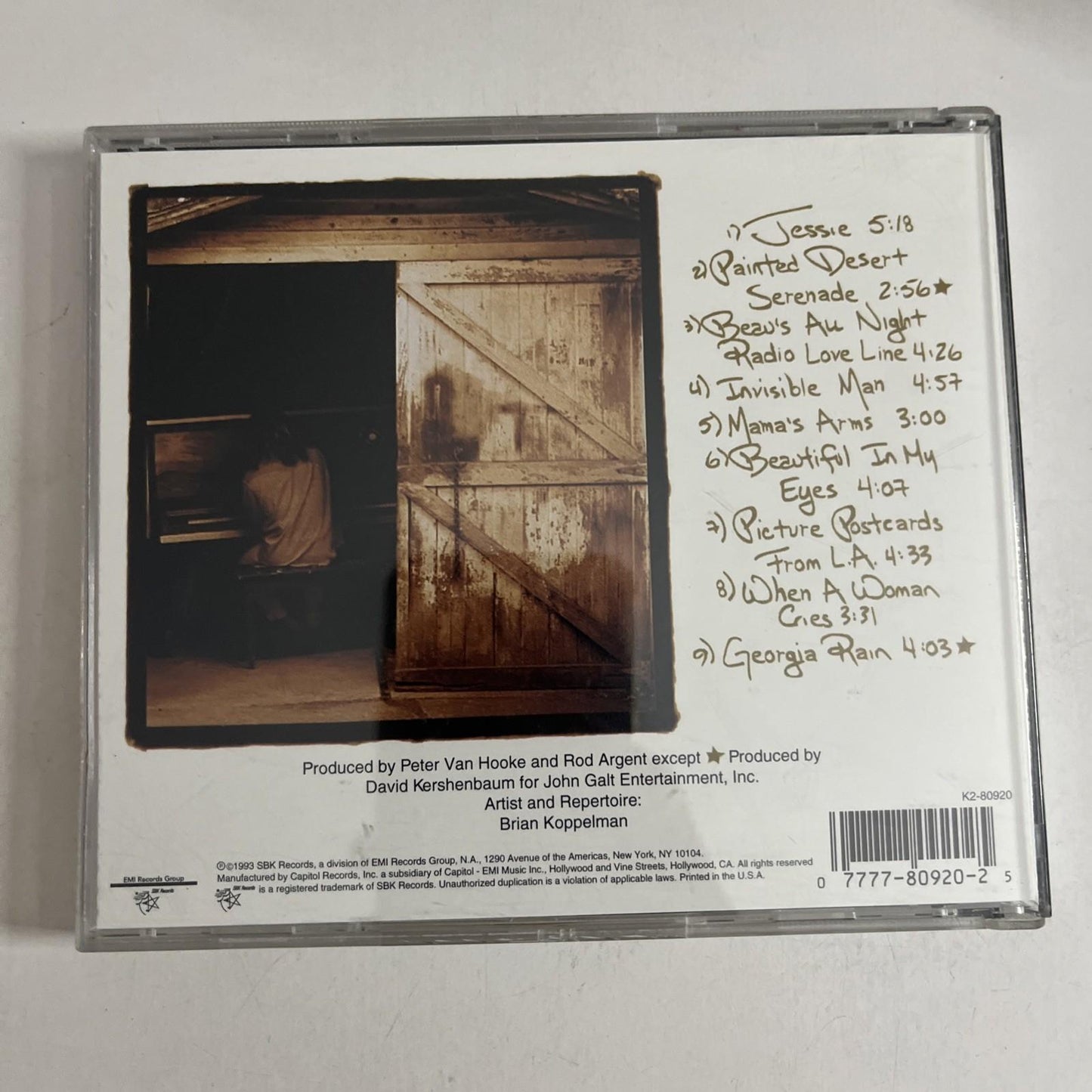 Joshua Kadison – Painted Desert Serenade (CD, 1993)  US 0777 7 80920 2 5