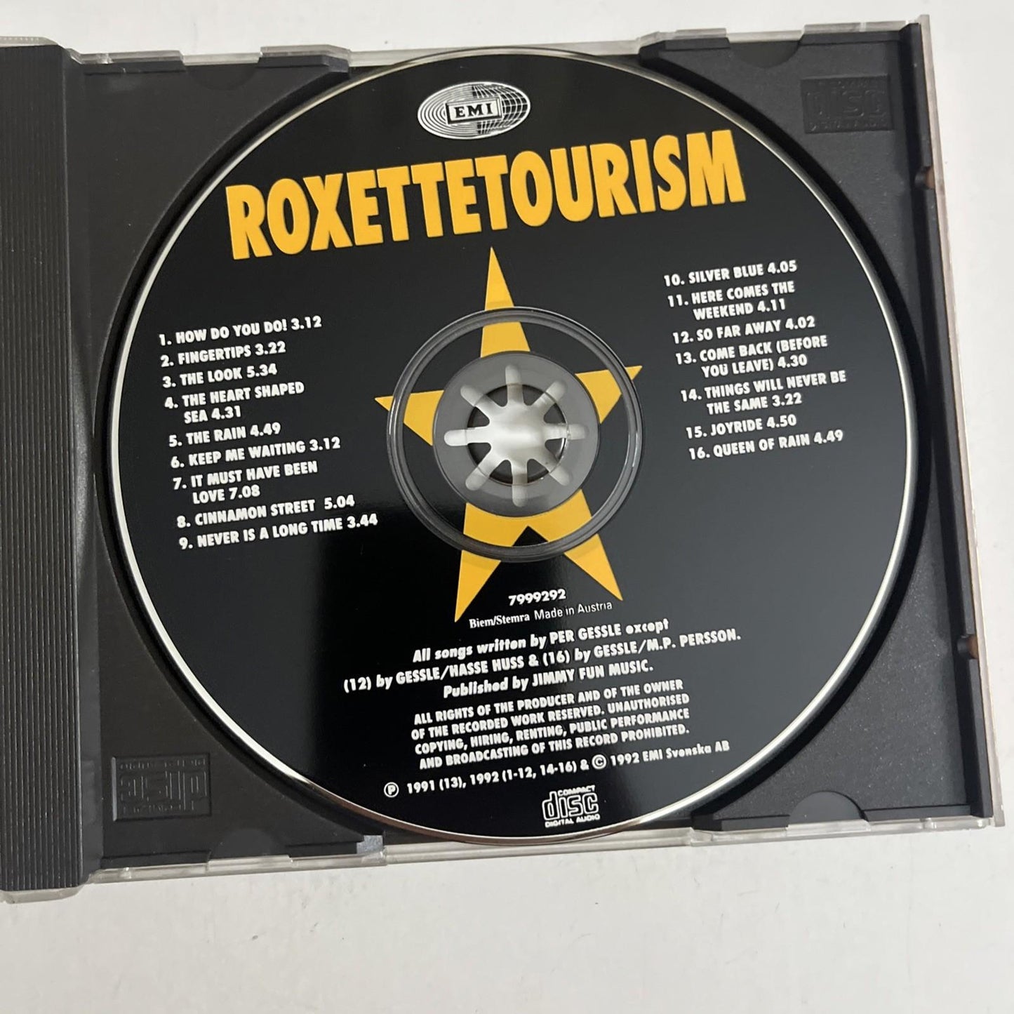 Roxette – Tourism (CD, 1992) Album