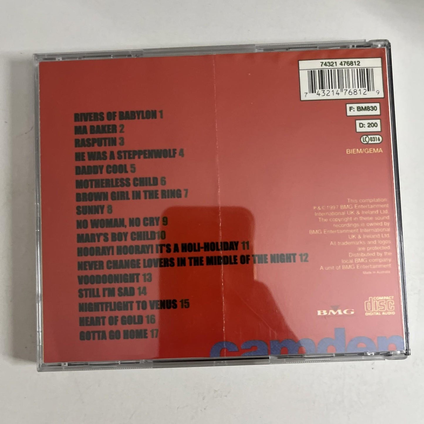 Boney M. – The Best Of (CD, 1997) Album Australia