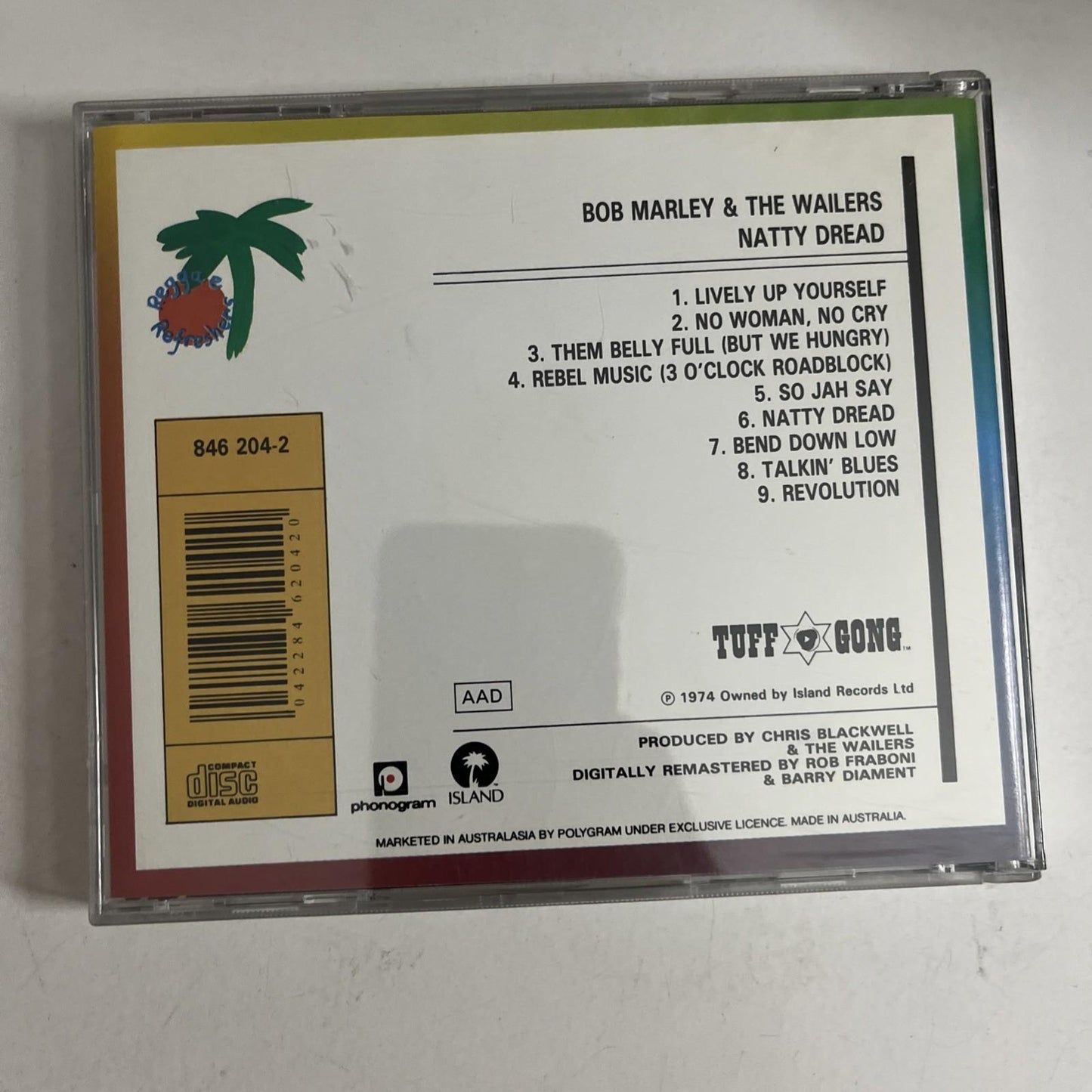 Bob Marley & The Wailers – Natty Dread (CD, 1990) Australia 846 204-2