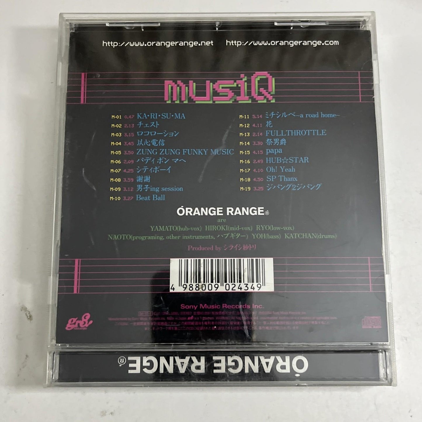 ORANGE RANGE – MusiQ (CD, 2004) Japan SRCL 5850