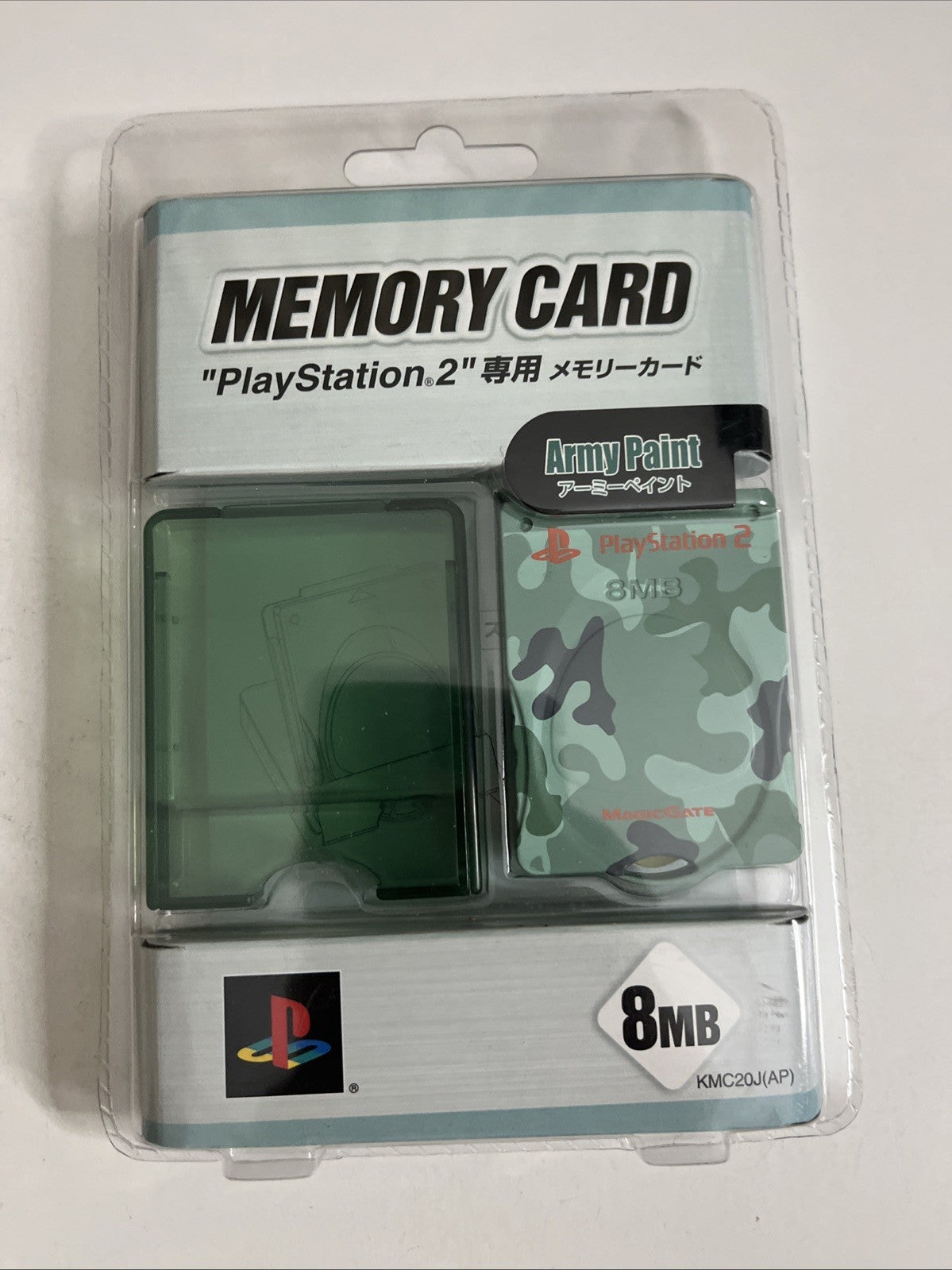 Kemco PlayStation 2 PS2 Memory Card Army Paint 8MB MagicGate NEW