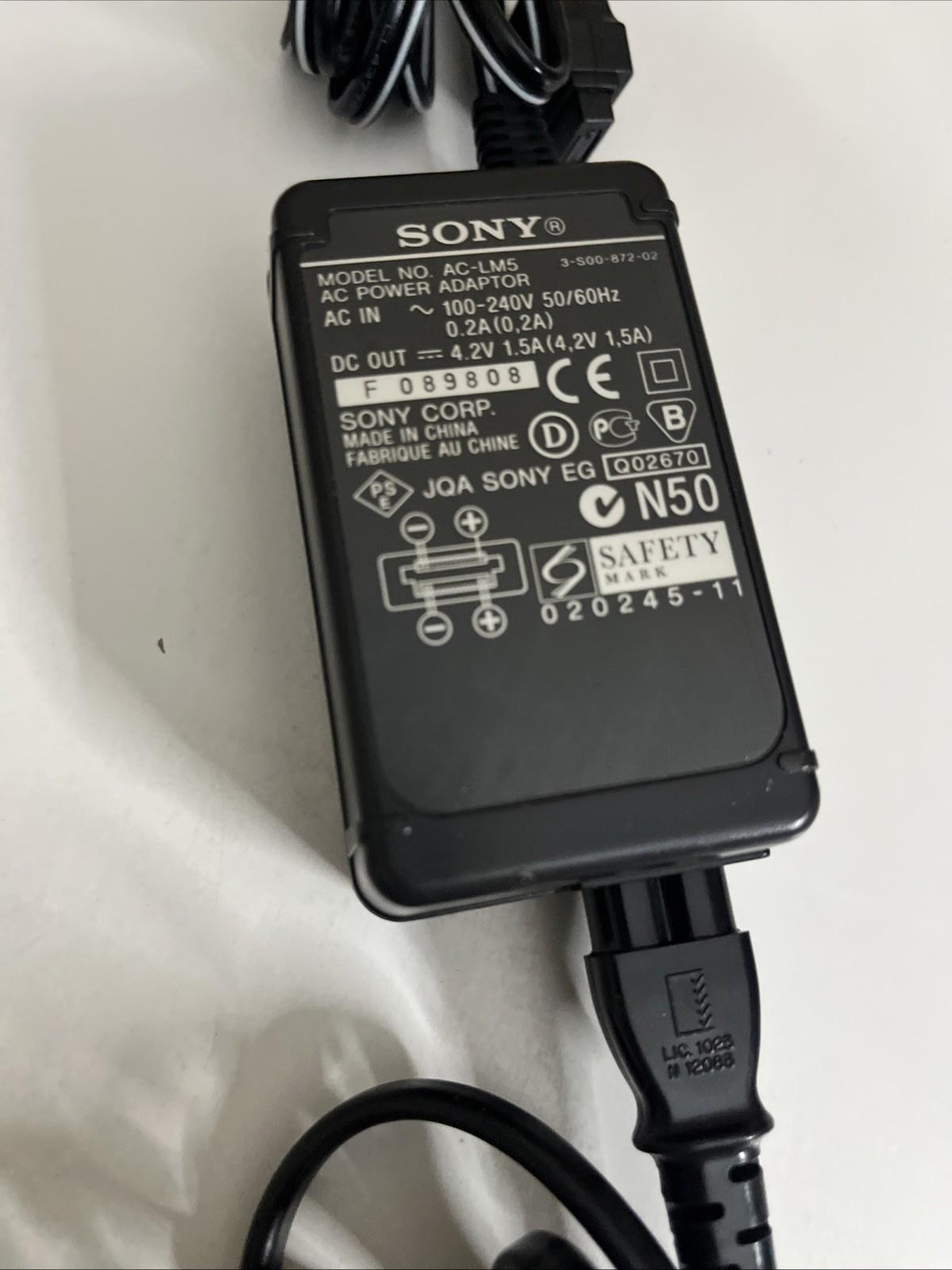 Genuine Sony AC-LM5 Power Supply Charger  For Sony Cybershot Handycam