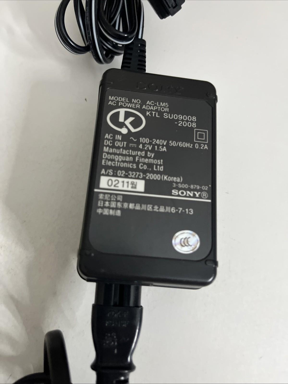 Genuine Sony AC-LM5 Power Supply Charger  For Sony Cybershot Handycam