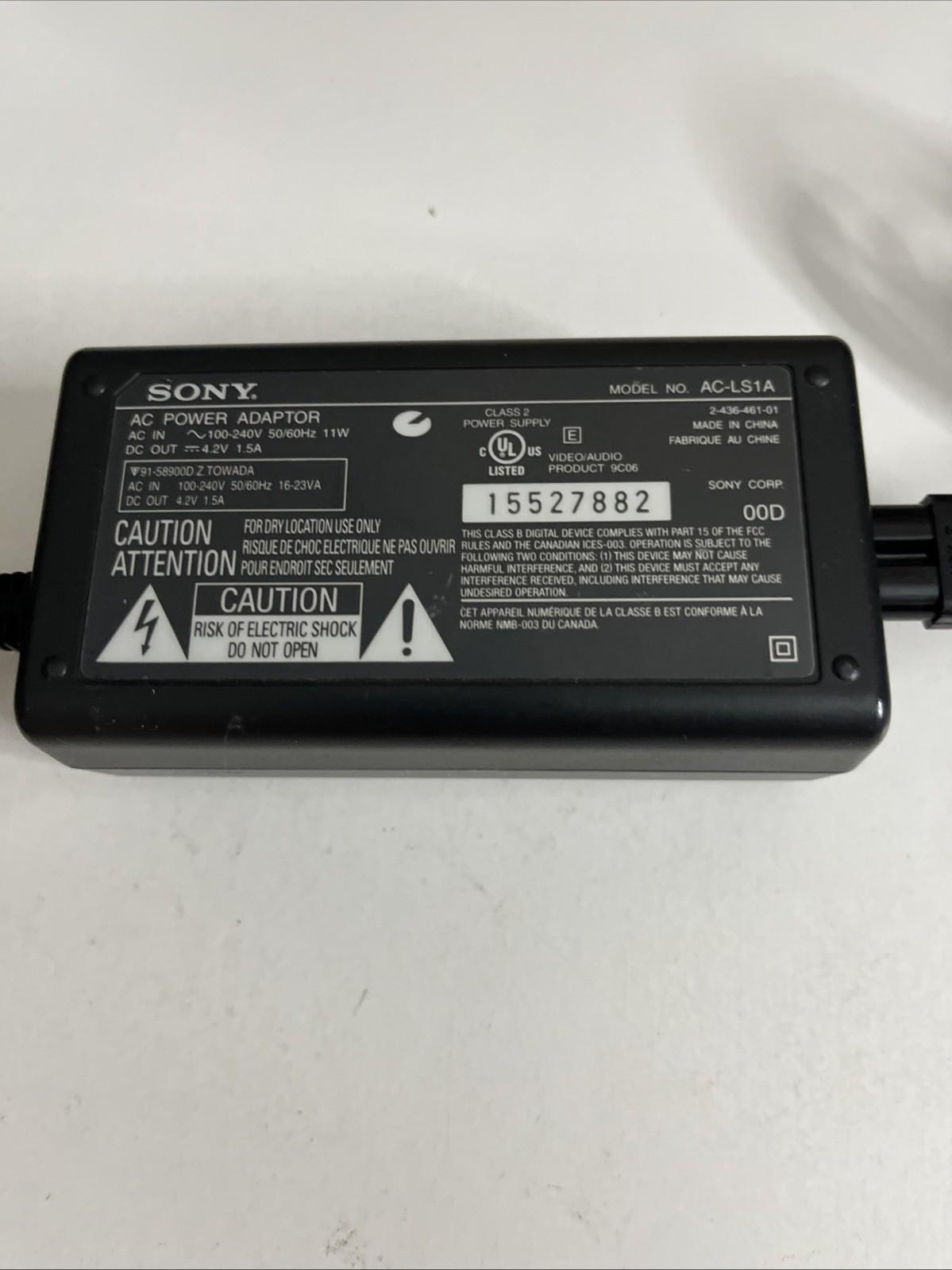 Authentic Sony AC-LS1A Power Supply Charger for Camera Handycam Camcorder