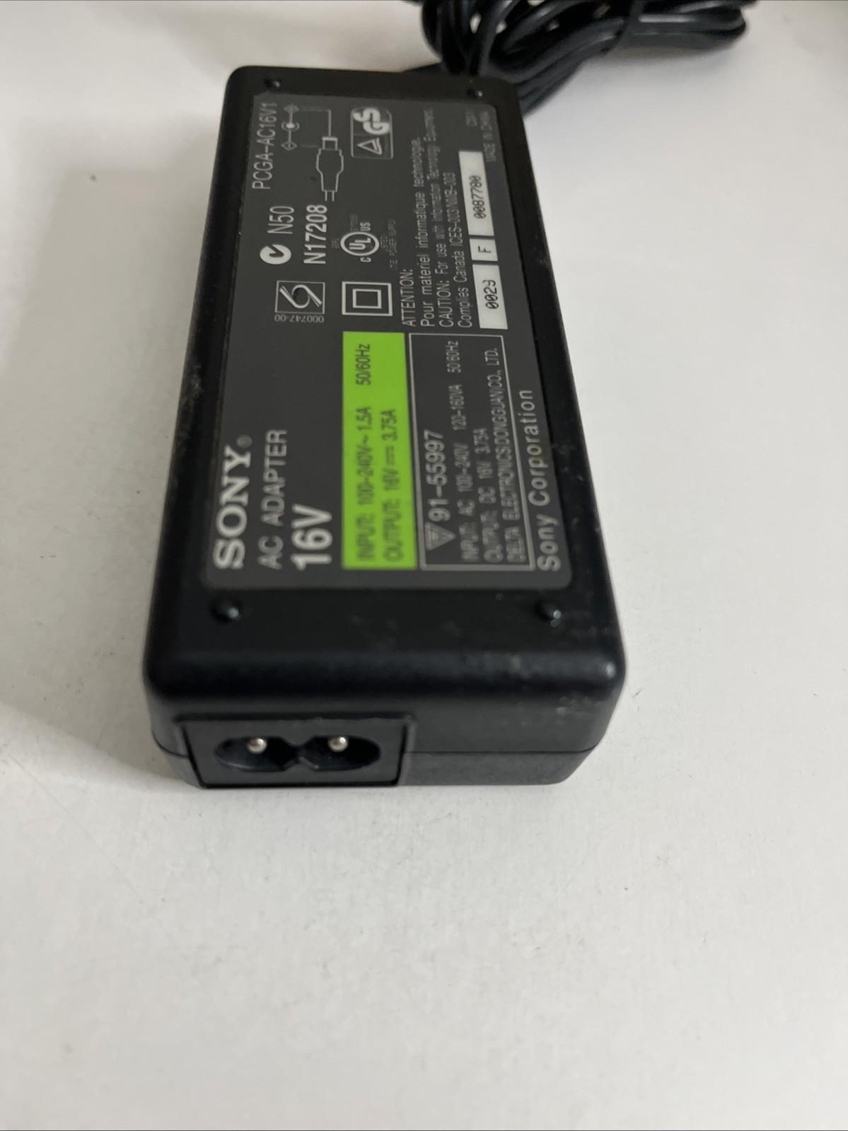 Genuine Sony VAIO Laptop Notebook Charger PCGA-AC16V1 16V 3.75A Power ...
