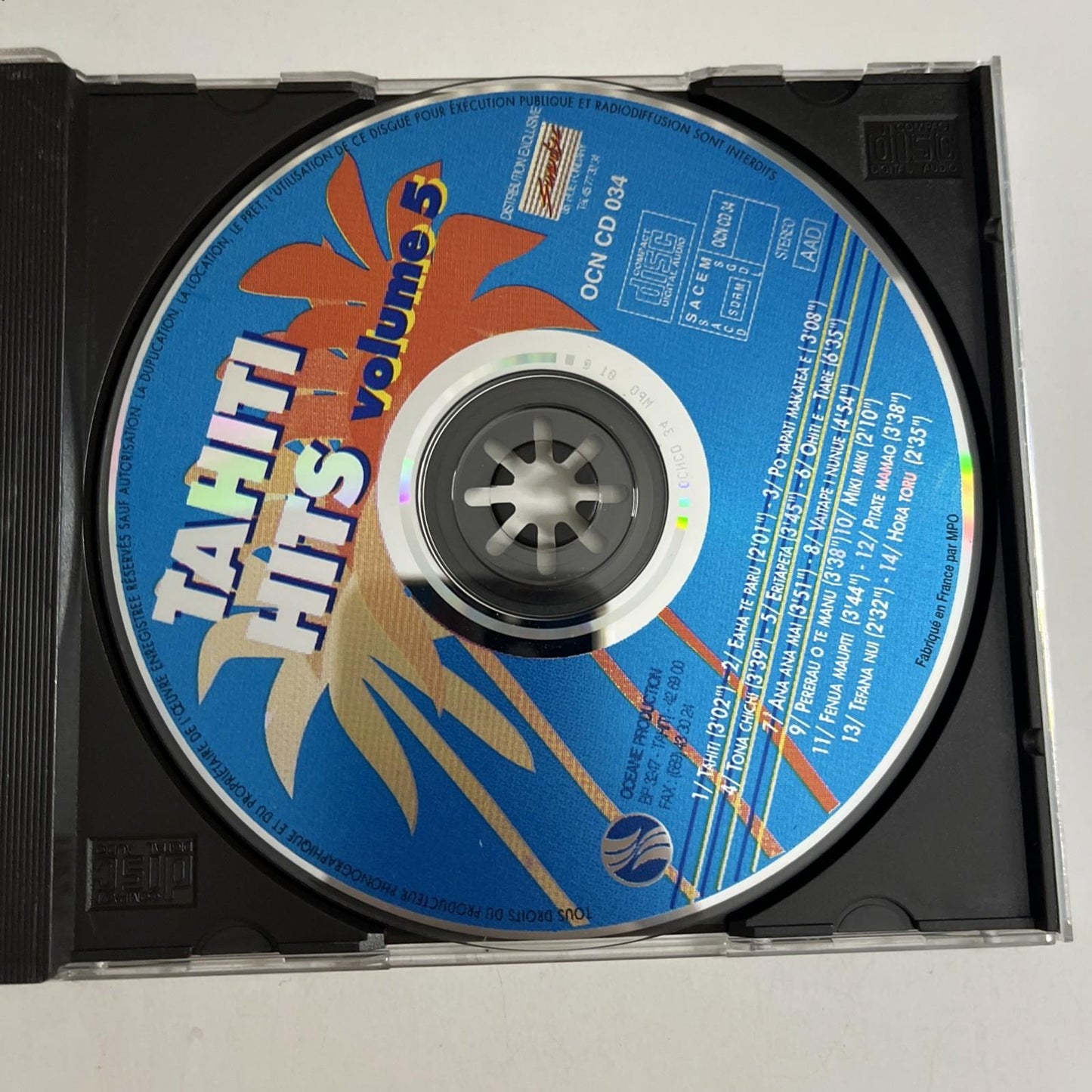 Various – Tahiti Hits Volume 5 (CD) OCN CD 34