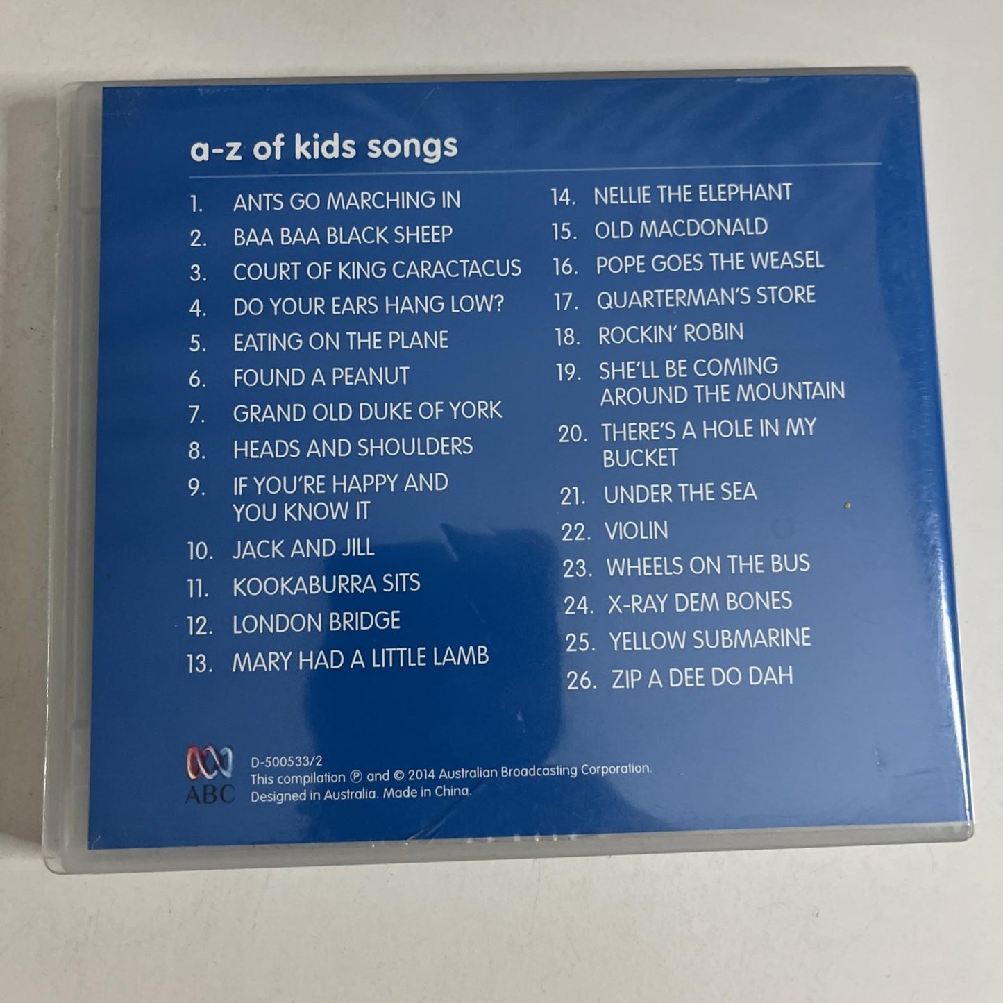 ABC Kids Music - A-Z Of Kids Songs (CD, 2014) D-500533/2