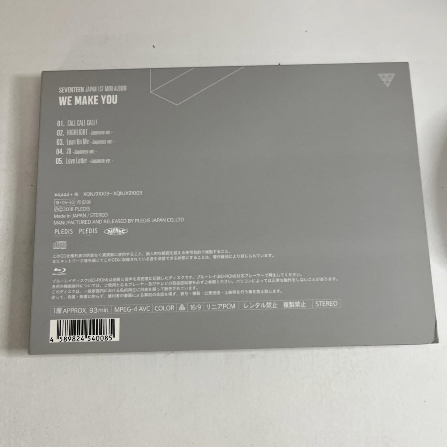 Seventeen - We Make You (CD + Blu-ray, 2018 2-Disc) Digipak Japan Limited Ed.
