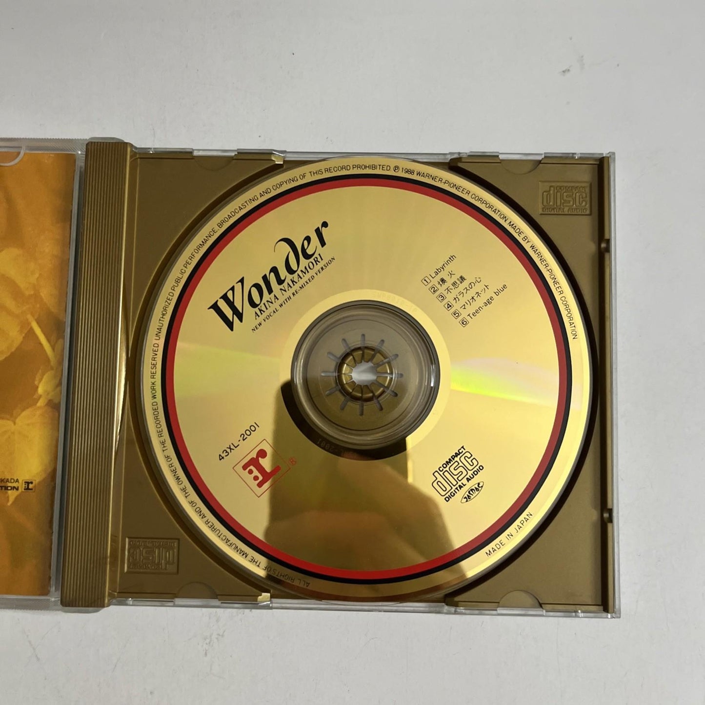 Akina Nakamori – Wonder (CD, 1988) Japan Limited Edition, Obi 24K Gold 43XL-2001