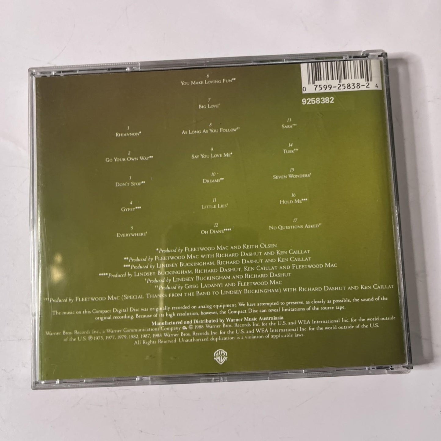 Fleetwood Mac – Greatest Hits (CD, 1988)