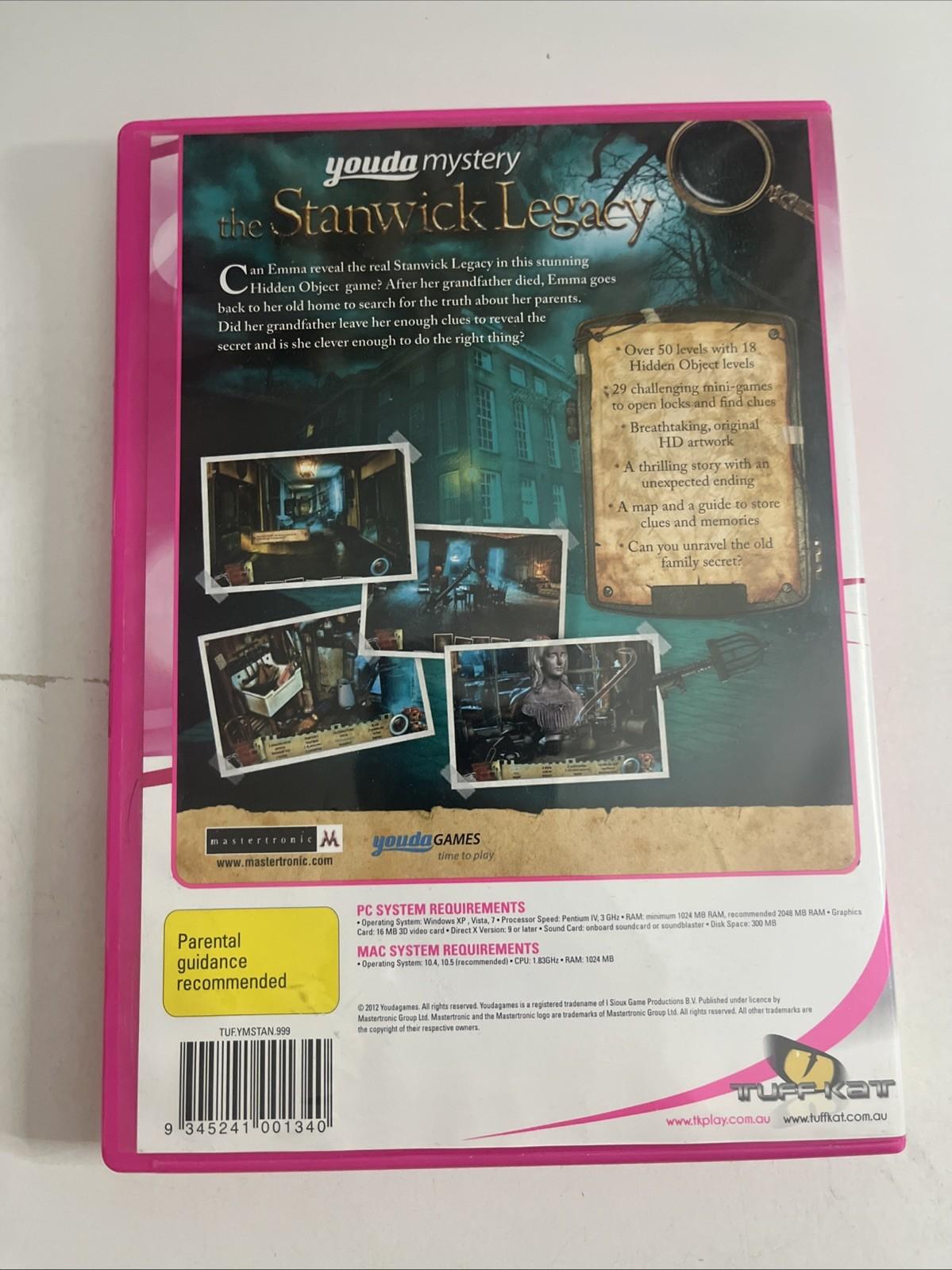 Youda Mystery: The Stanwick Legacy PC CD-ROM Windows Mac Hidden Object Game NEW