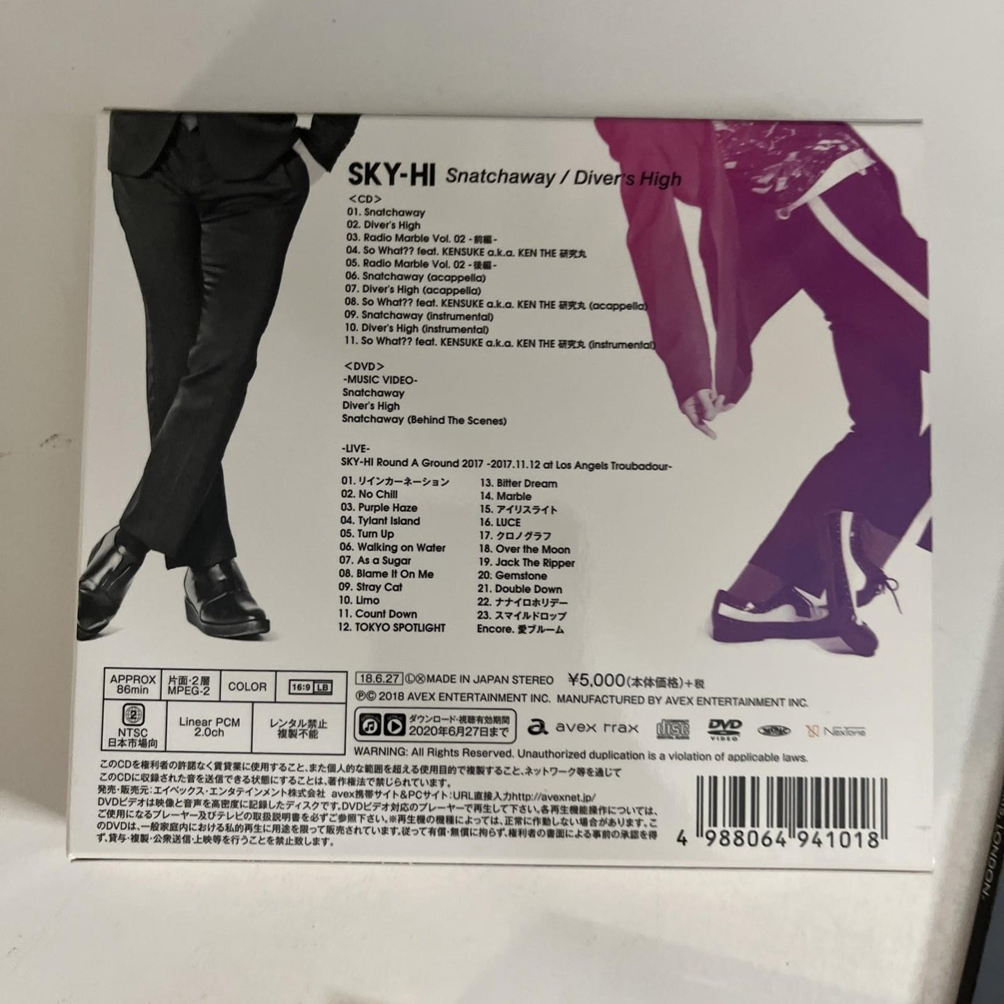 SKY-HI - Snatchaway / Divers High (CD + DVD, 2018, 3-Disc) Japan
