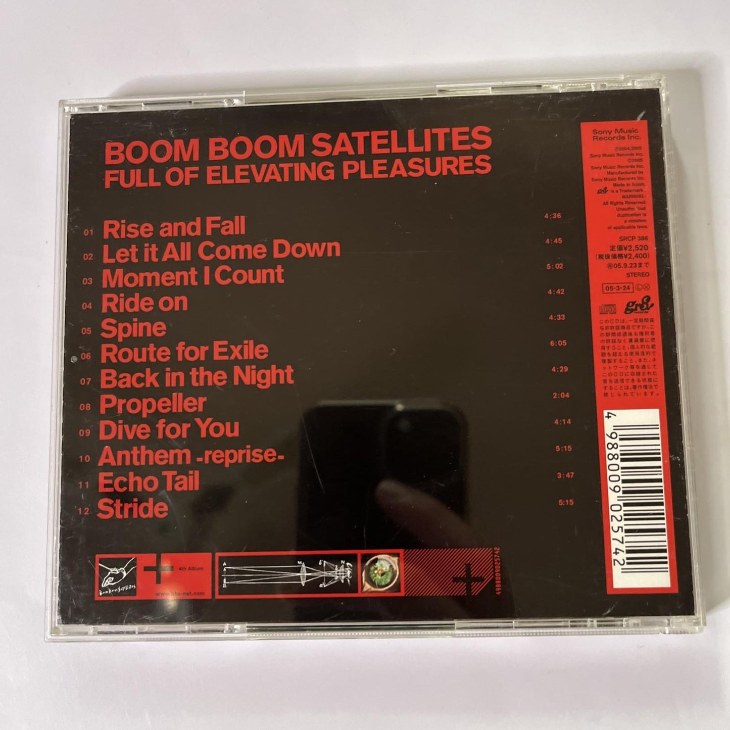 Boom Boom Satellites – Full Of Elevating Pleasures (CD, 2005) Japan Obi SRCP 386