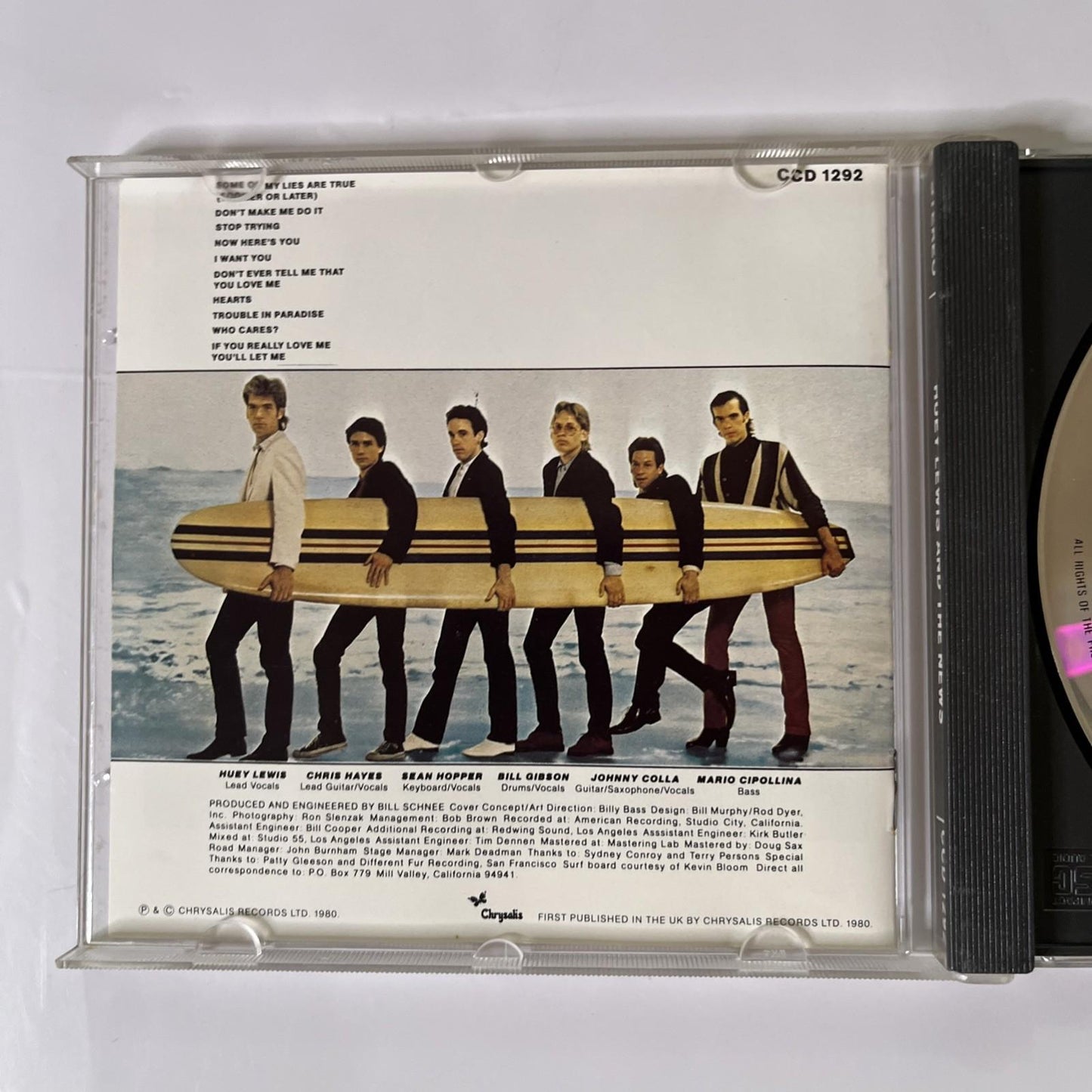 Huey Lewis & The News – Huey Lewis And The News (CD, 1980) UK CCD 1292